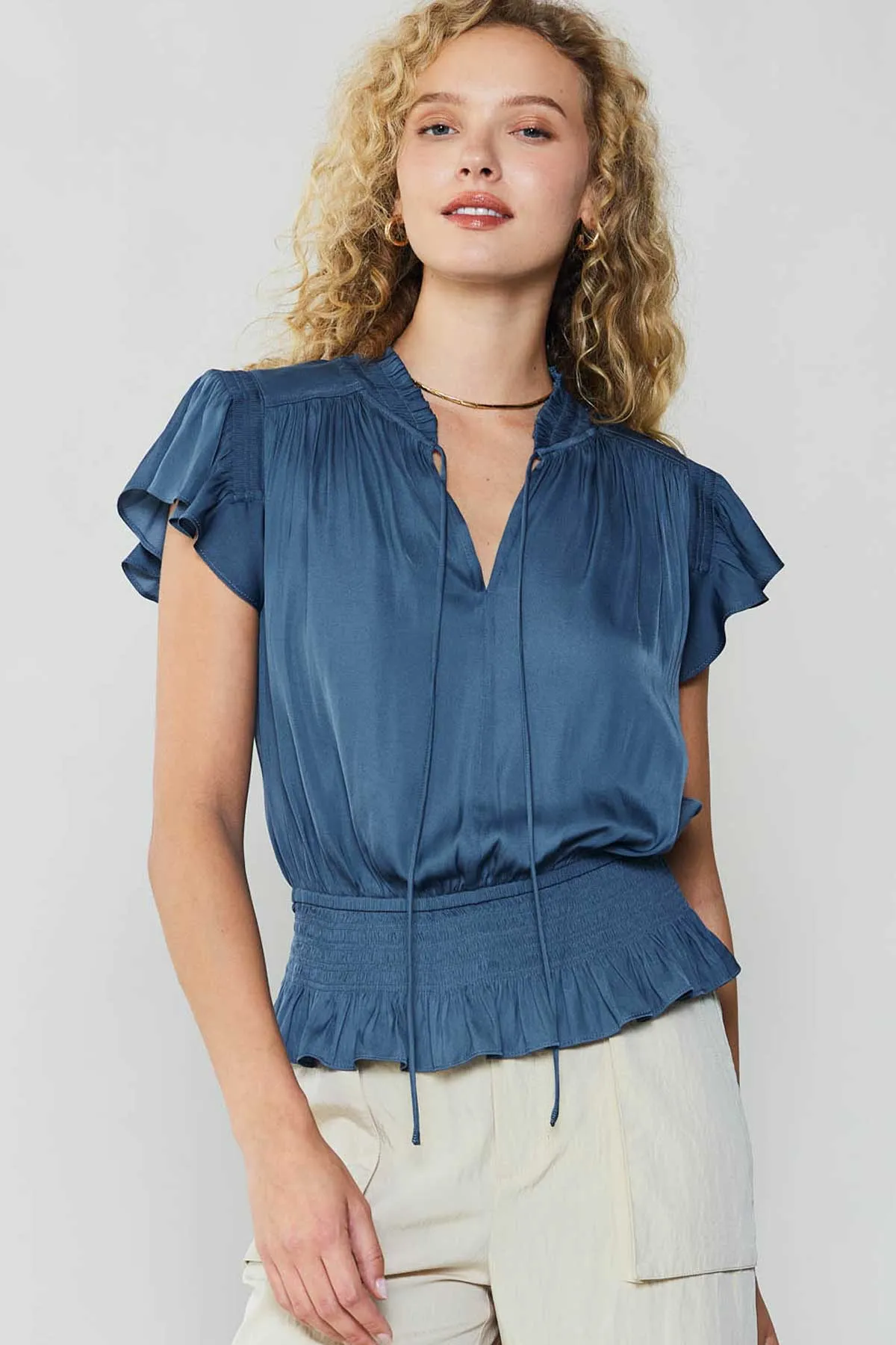 Blair Smocked Top sold by Current Air product image thumbnail 4