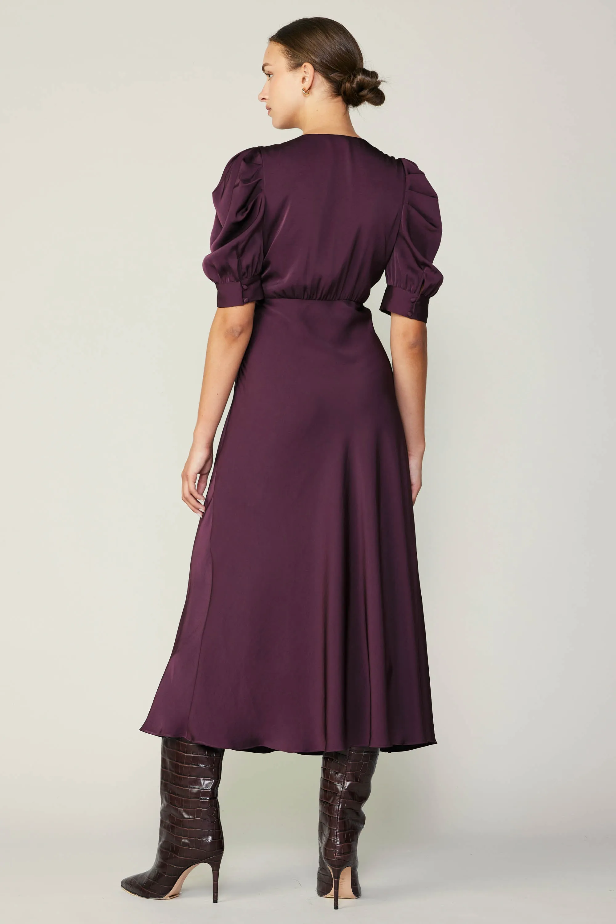 Puff Sleeve Midi Dress sold by Current Air product image thumbnail 5