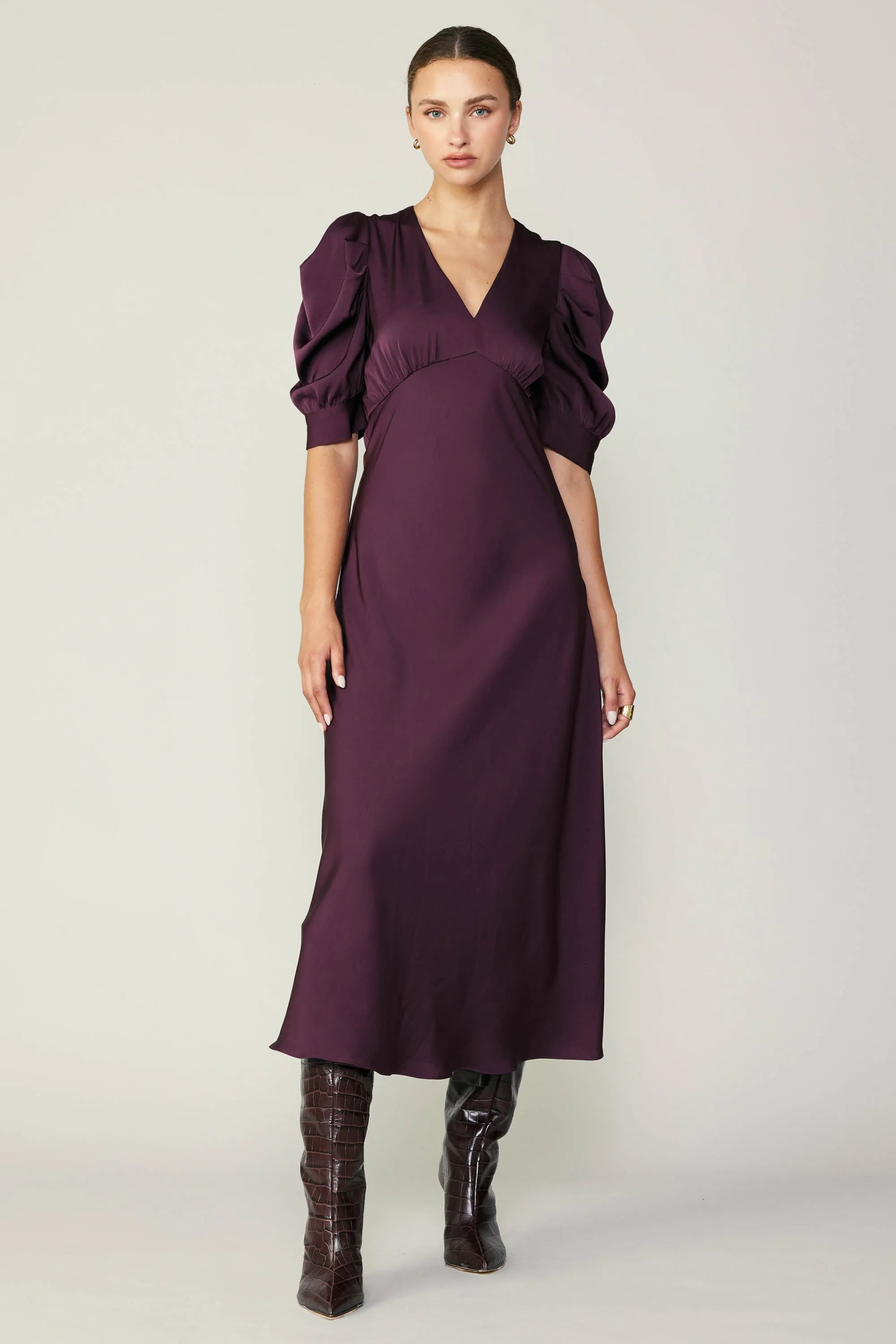 Puff Sleeve Midi Dress sold by Current Air