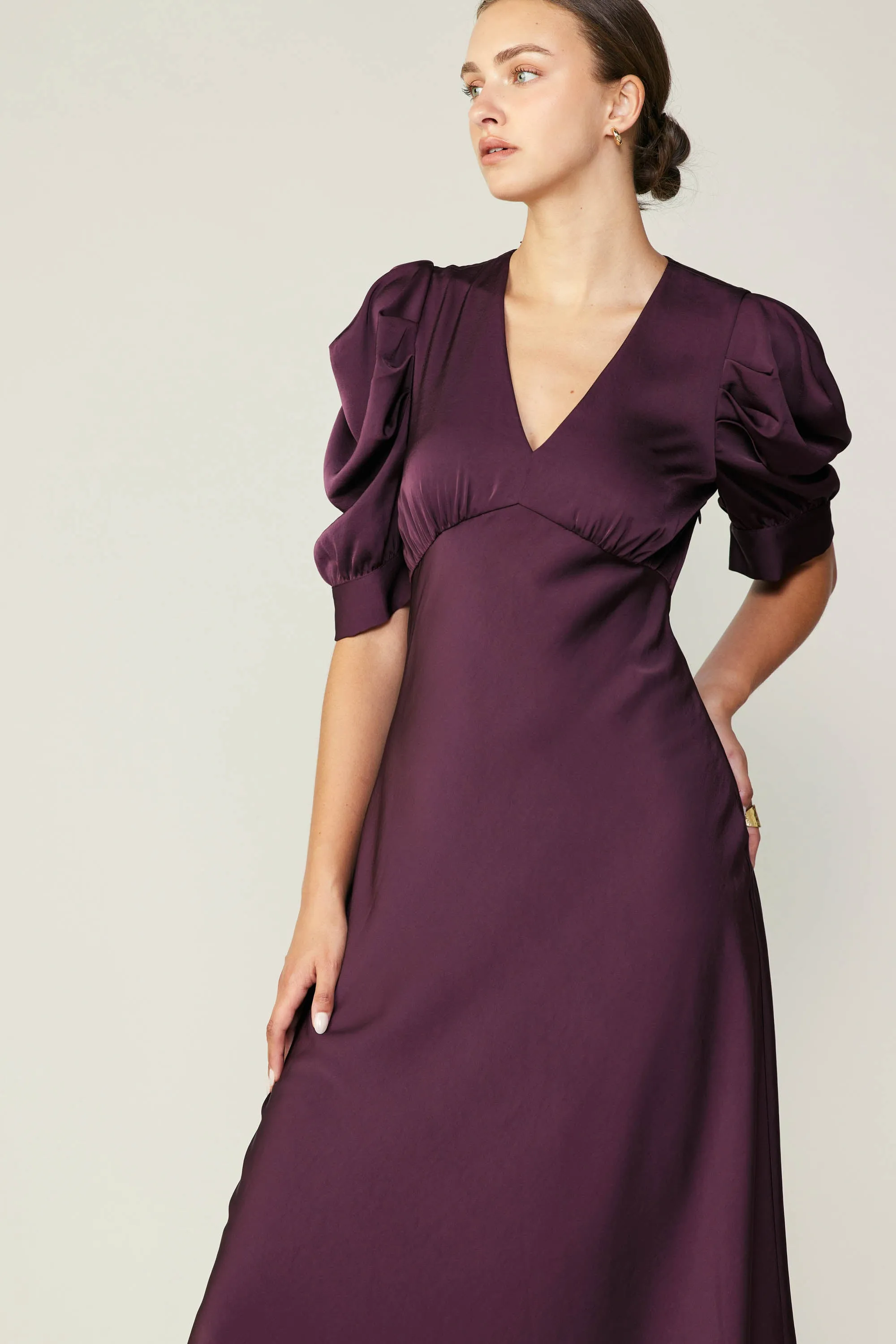Puff Sleeve Midi Dress sold by Current Air product image thumbnail 4