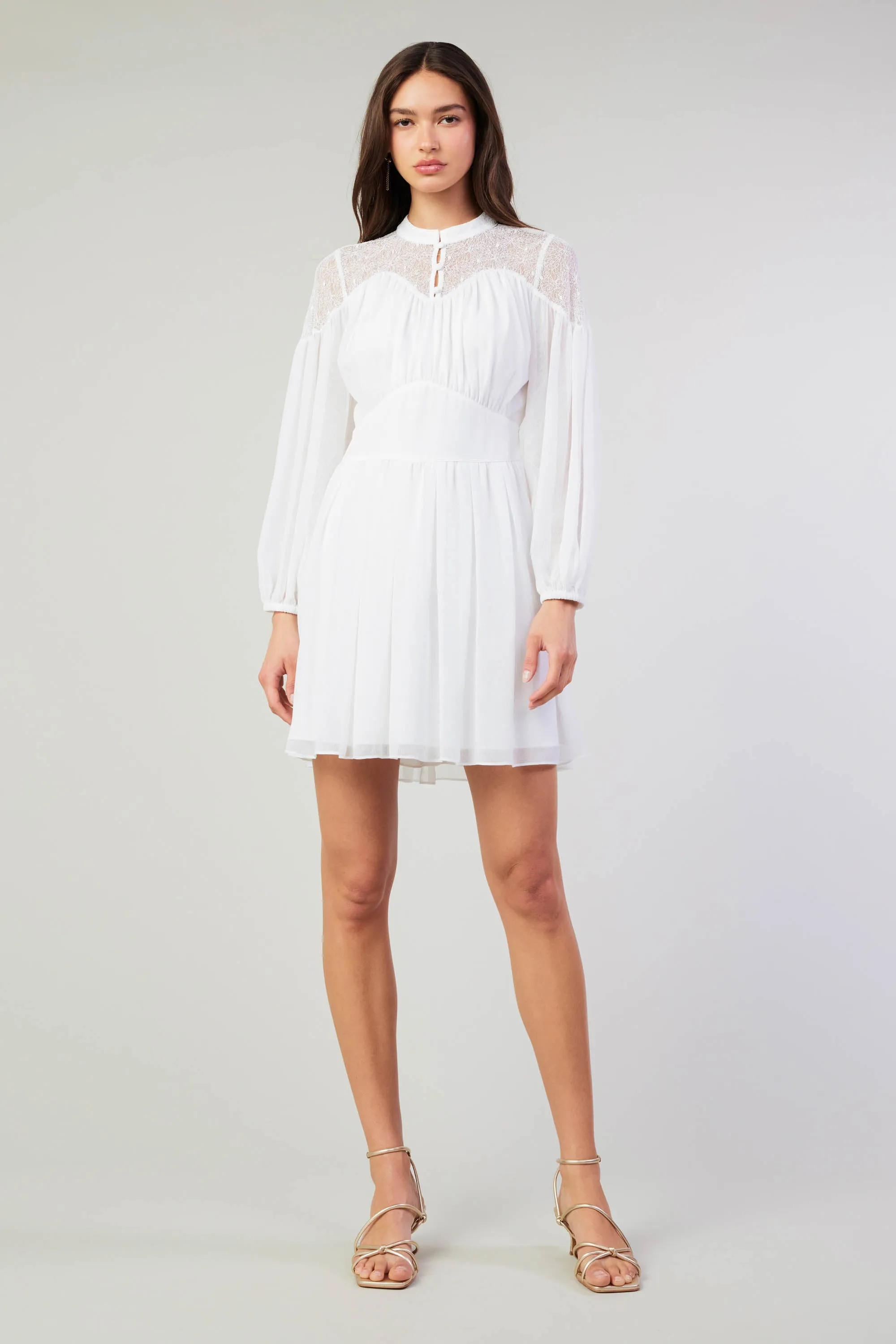 Palermo Lace Collared Mini Dress sold by Current Air product image thumbnail 2