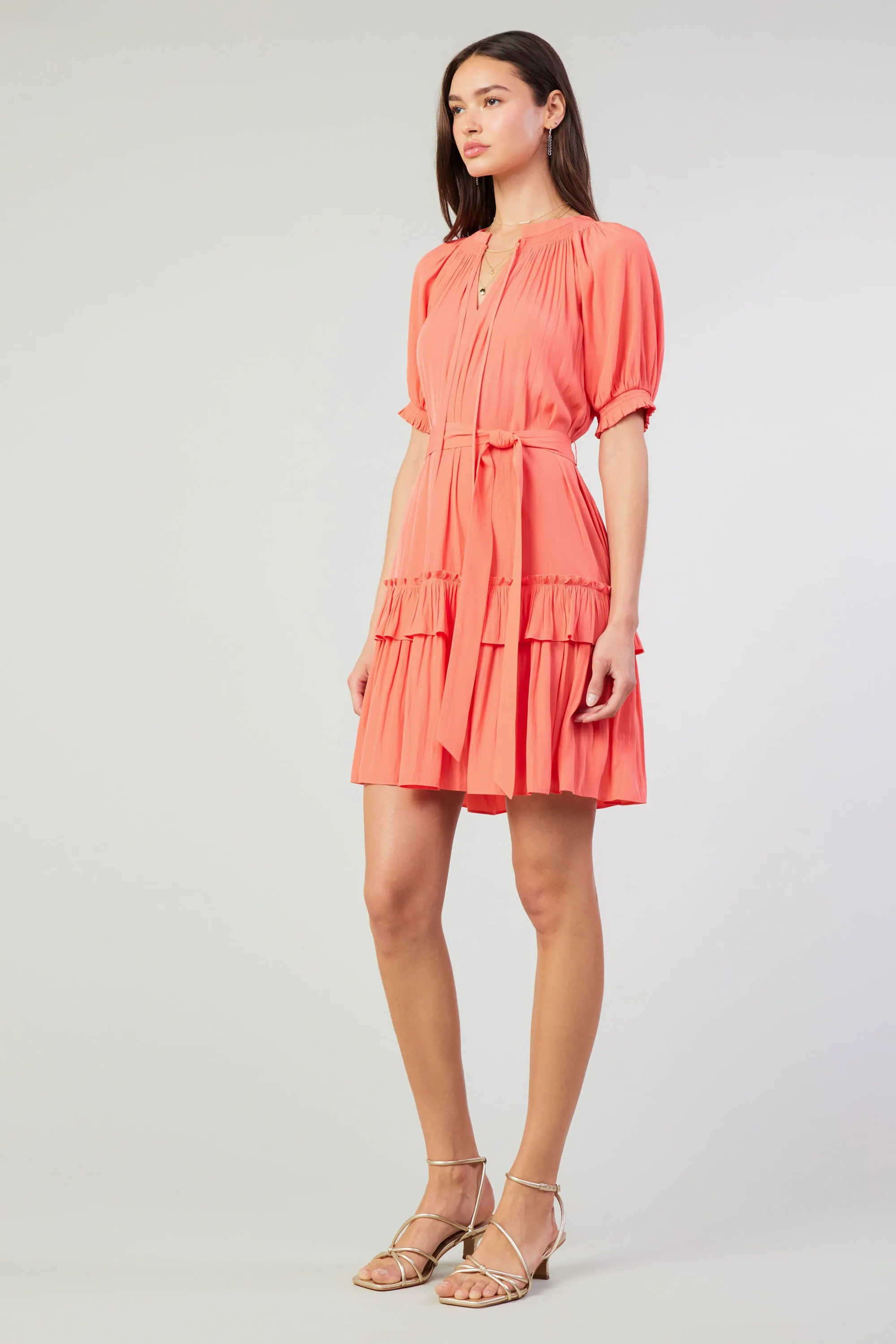 Coletta Smocked Yoke Mini Dress sold by Current Air product image thumbnail 3