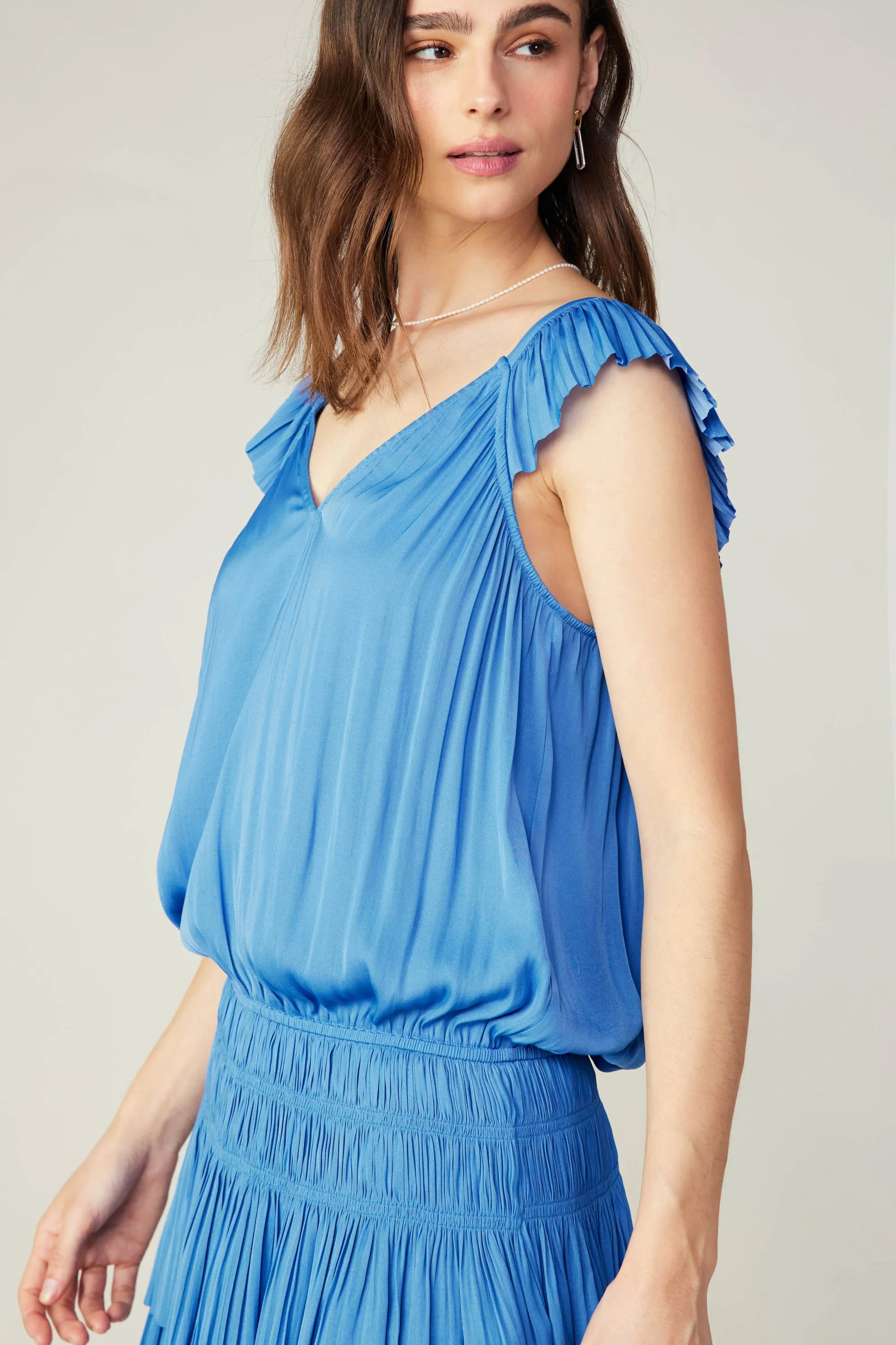 Sweetheart Smocked Mini Dress sold by Current Air product image thumbnail 4