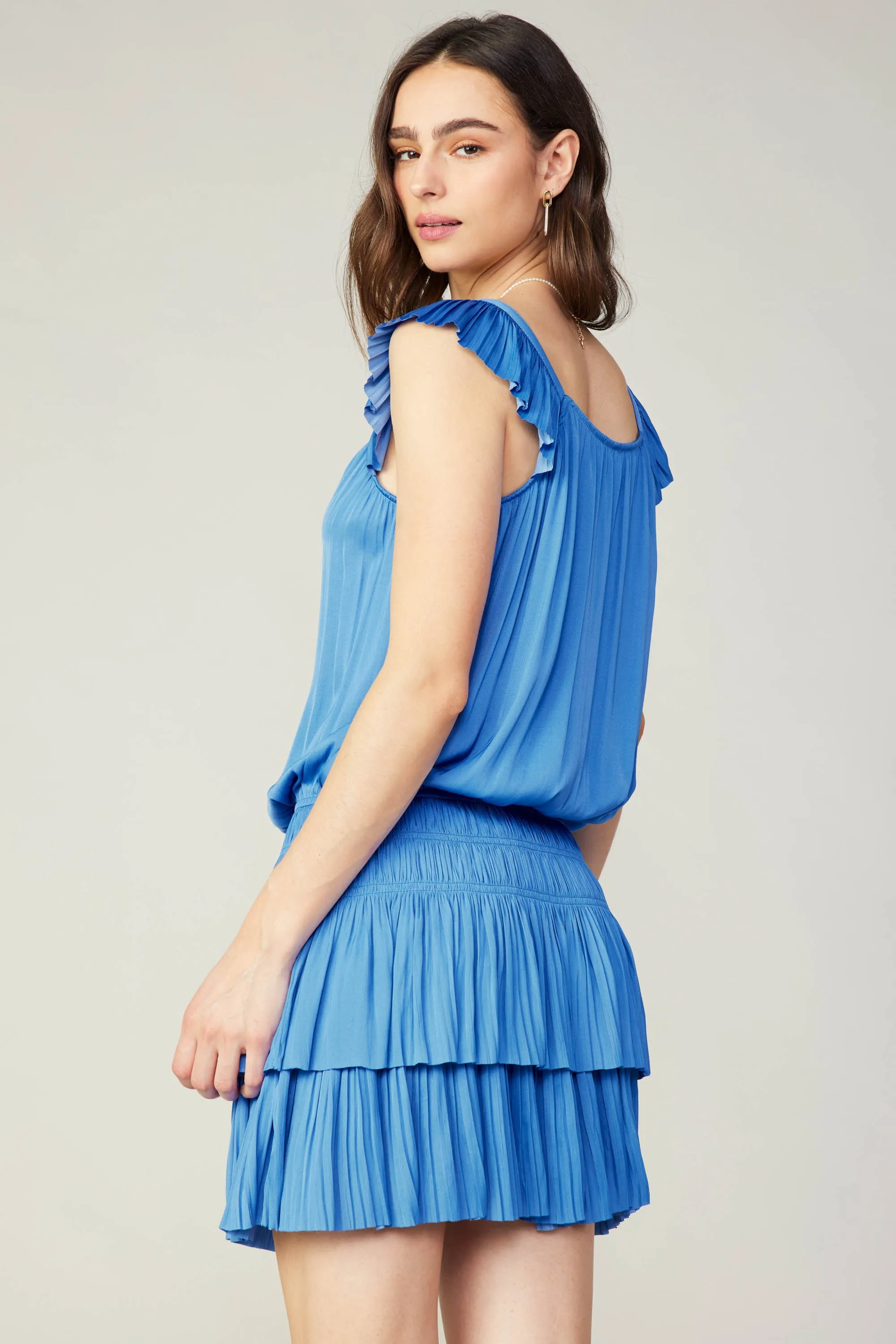 Sweetheart Smocked Mini Dress sold by Current Air product image thumbnail 5