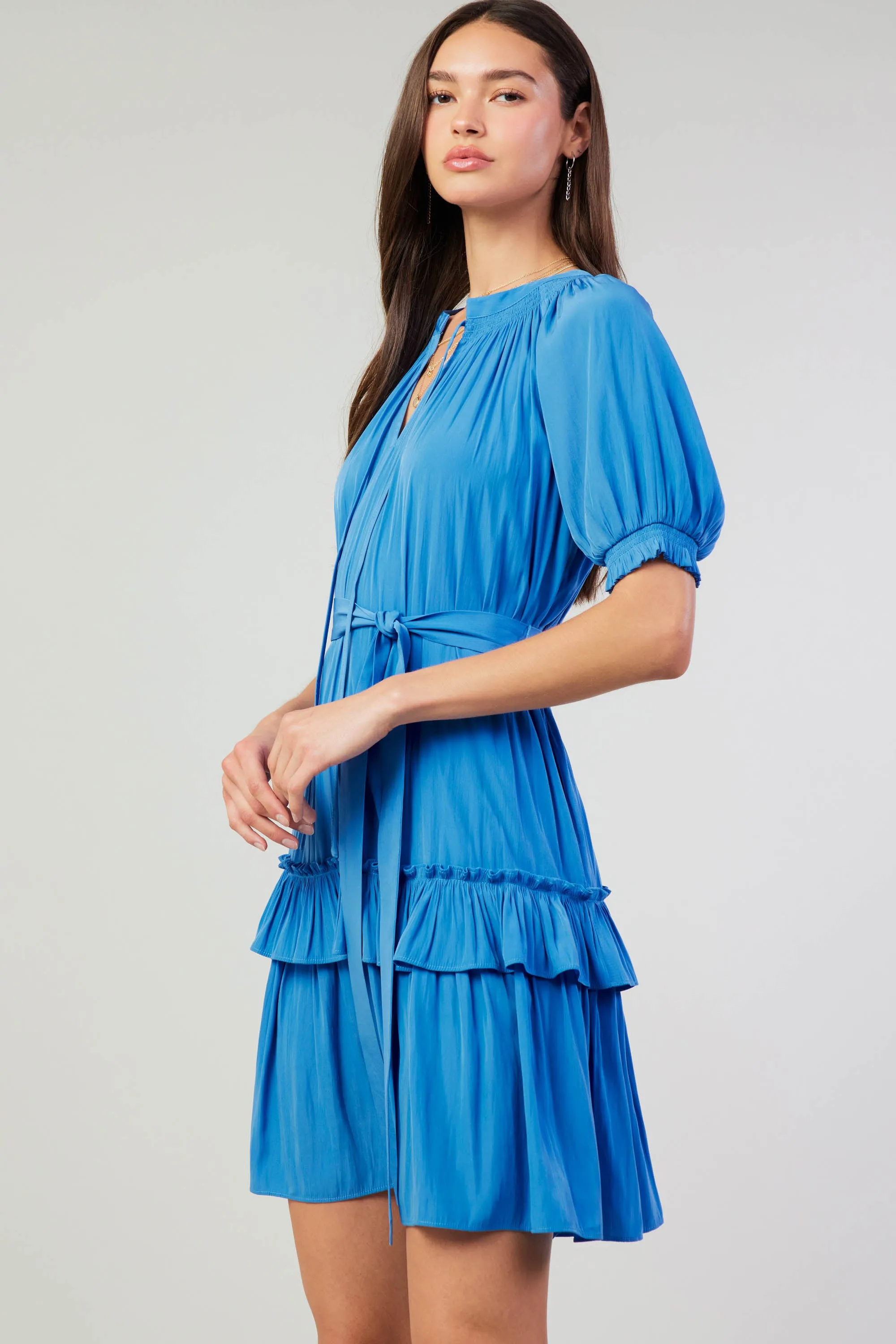 Coletta Smocked Yoke Mini Dress sold by Current Air product image thumbnail 3