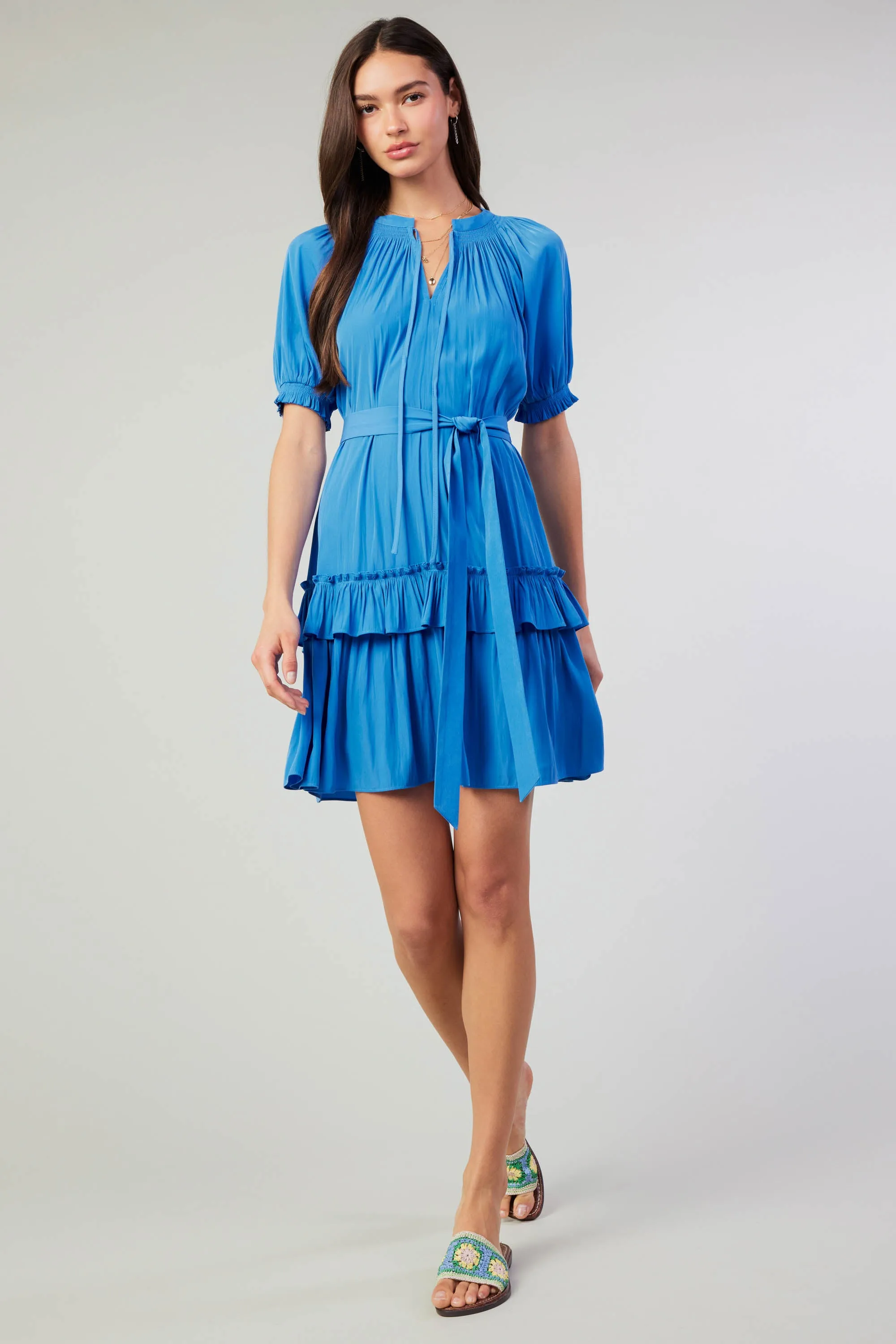 Coletta Smocked Yoke Mini Dress sold by Current Air product image thumbnail 2