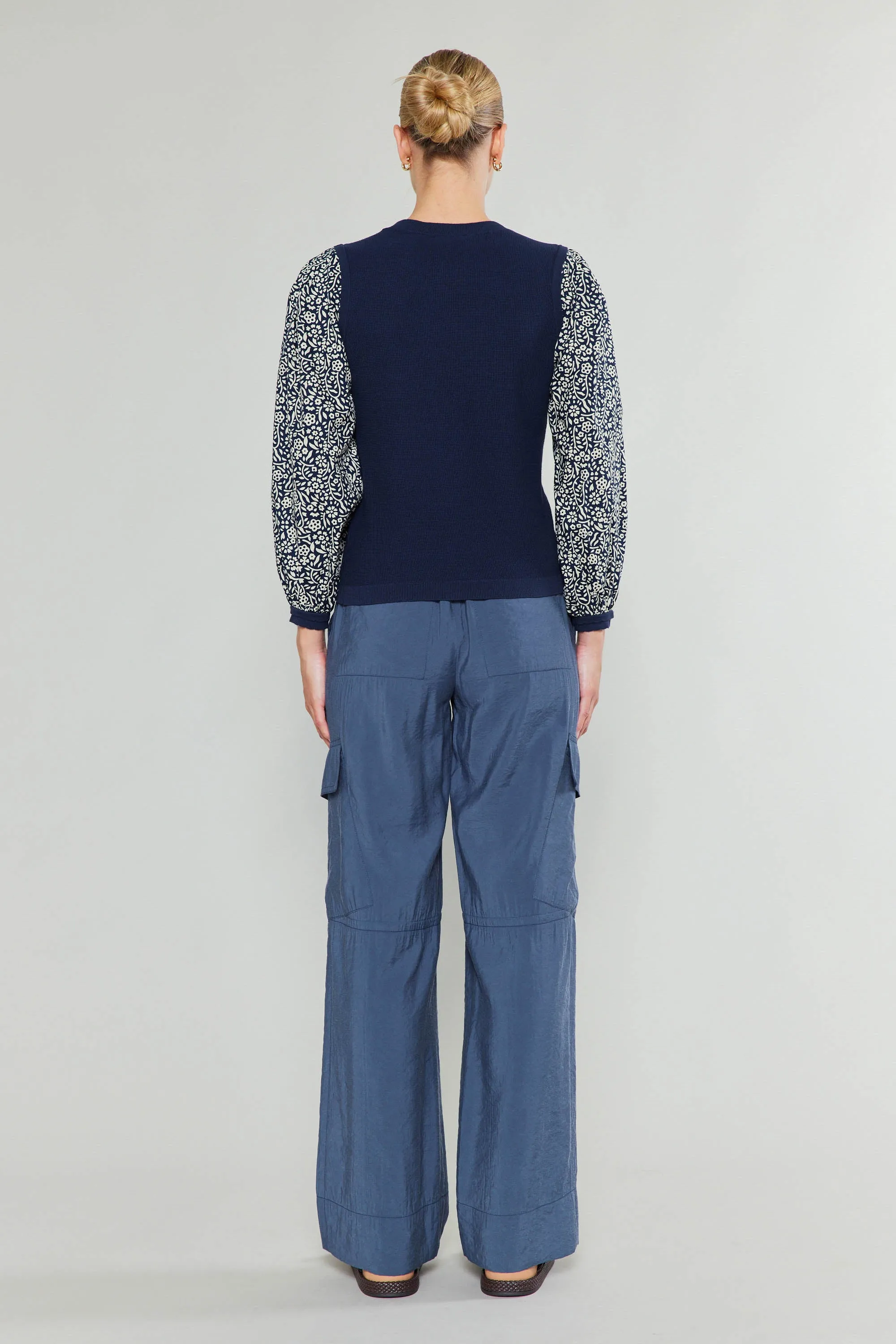 Contrast Sleeve Sweater Top sold by Current Air product image thumbnail 5