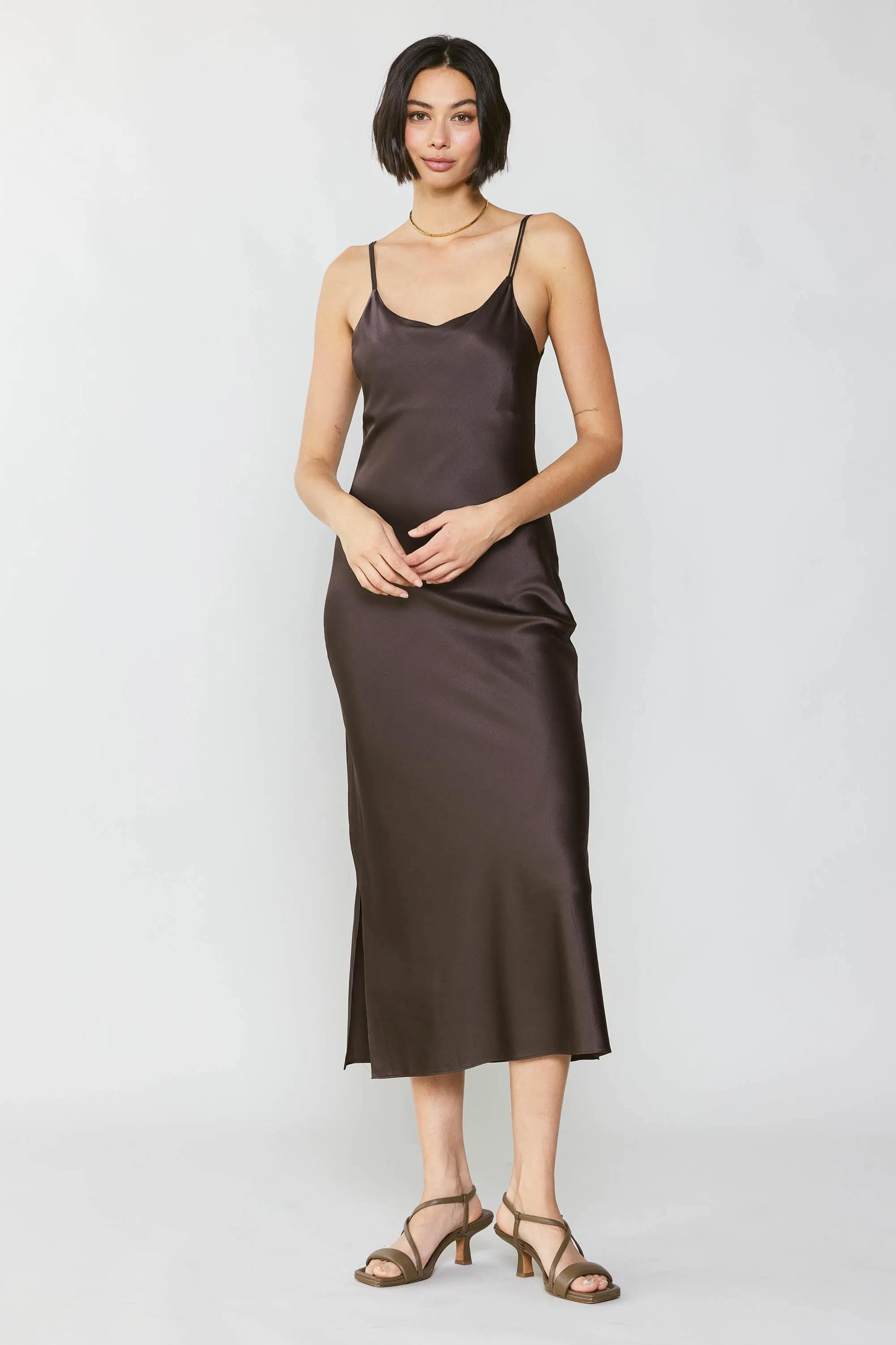 Silk Bias Midi Dress sold by Current Air product image thumbnail 3