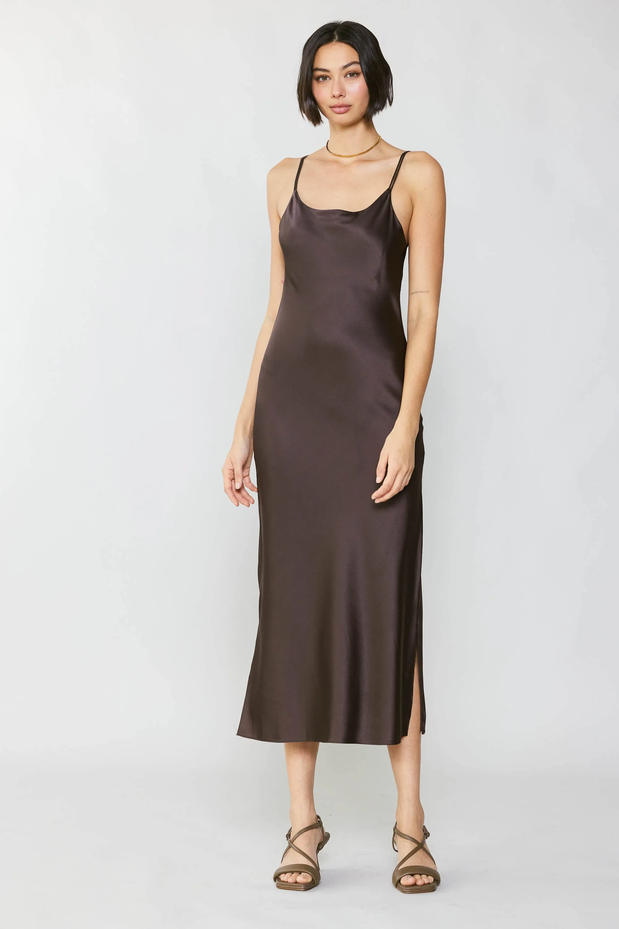 Silk Bias Midi Dress sold by Current Air