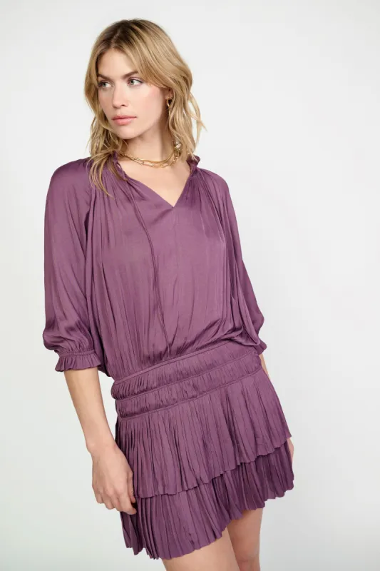 Aurelie Pleated Mini Dress sold by Current Air