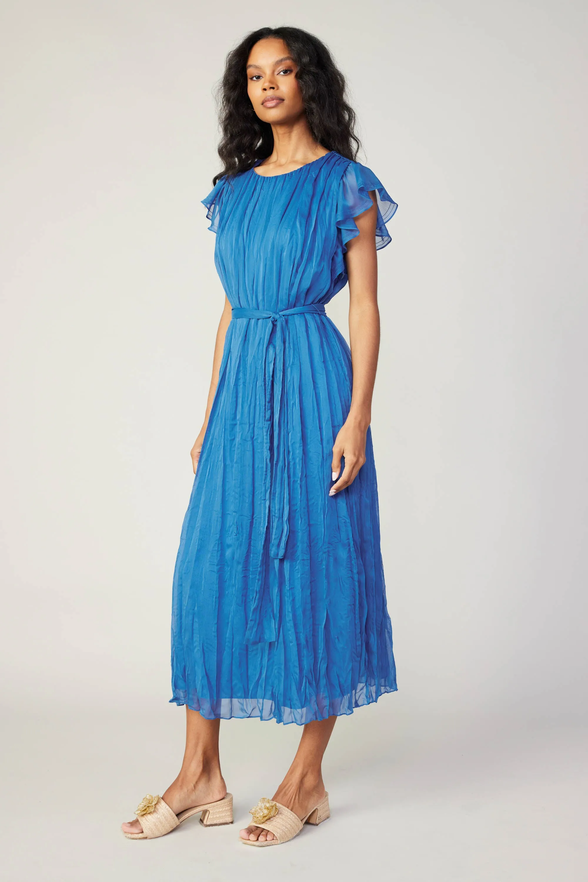 Crinkled Texture Flutter Dress sold by Current Air product image thumbnail 2