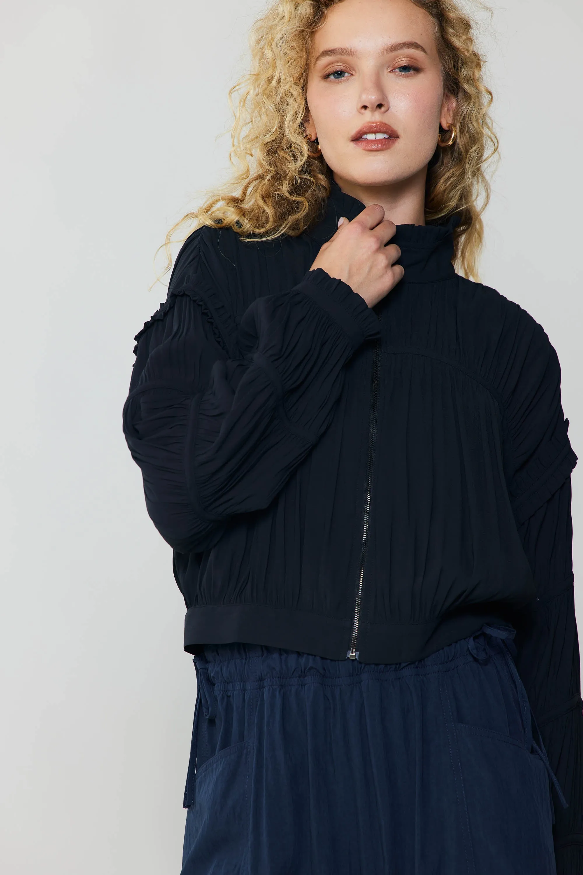 Shirred Sleeve Jacket sold by Current Air product image thumbnail 3