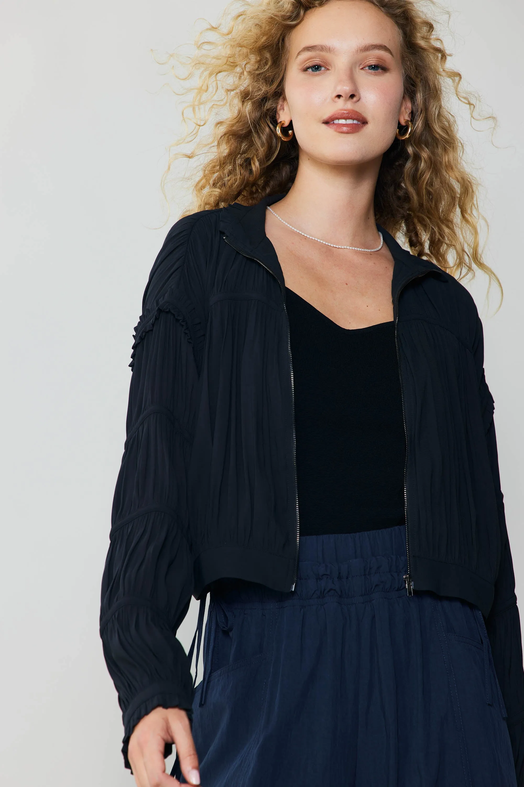 Shirred Sleeve Jacket sold by Current Air