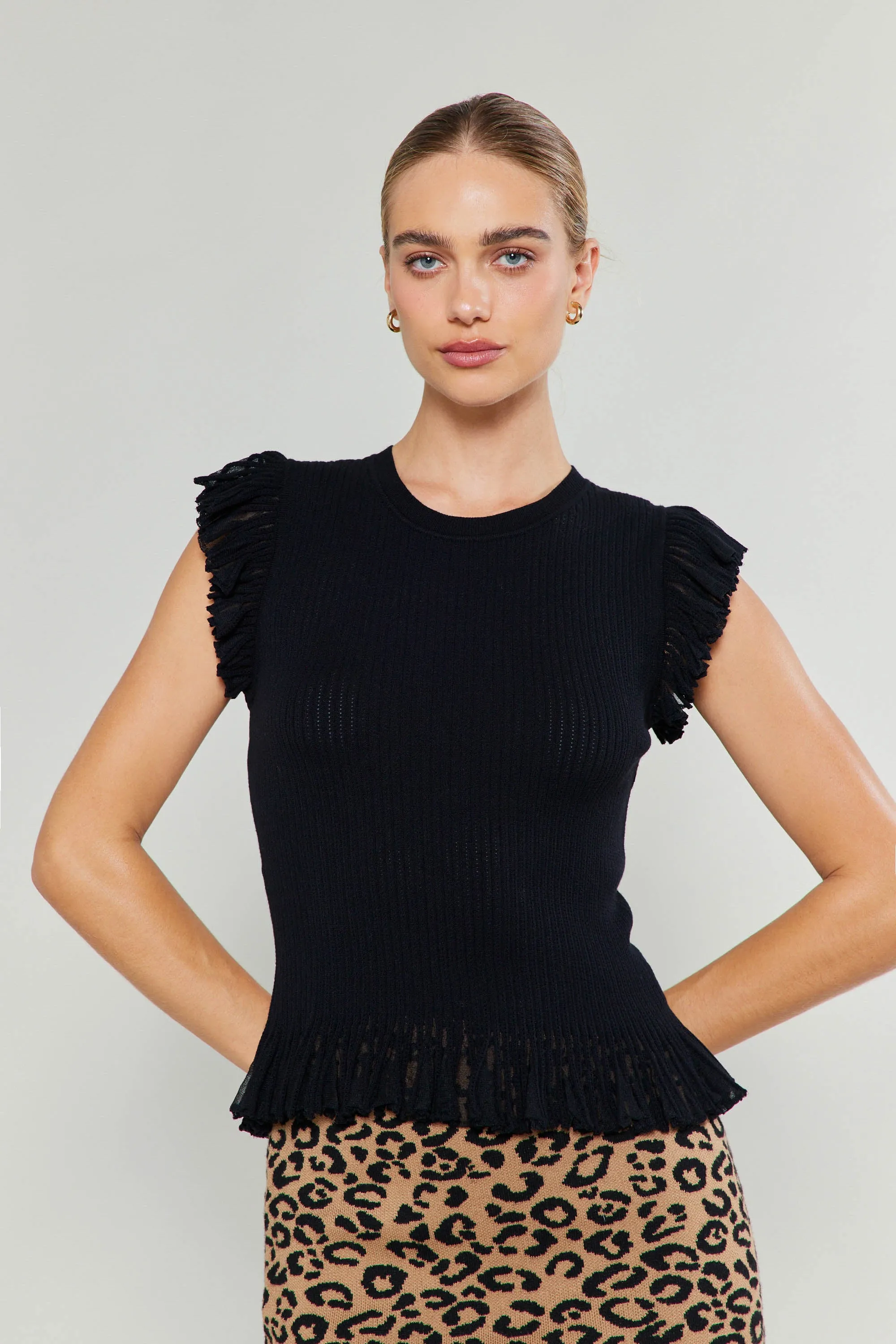 Flutter Sleeve Sweater Top sold by Current Air product image thumbnail 3