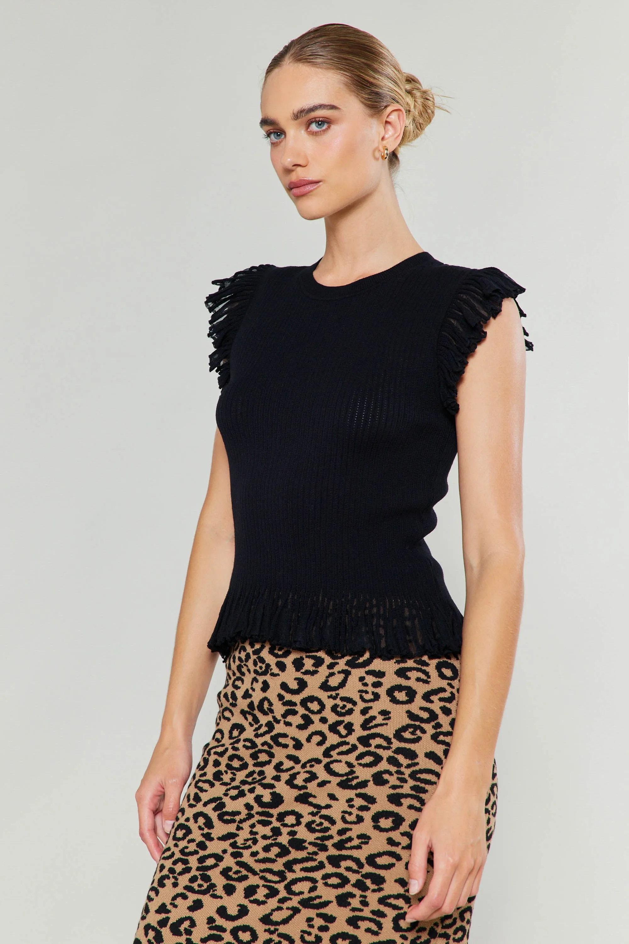 Flutter Sleeve Sweater Top sold by Current Air product image thumbnail 2