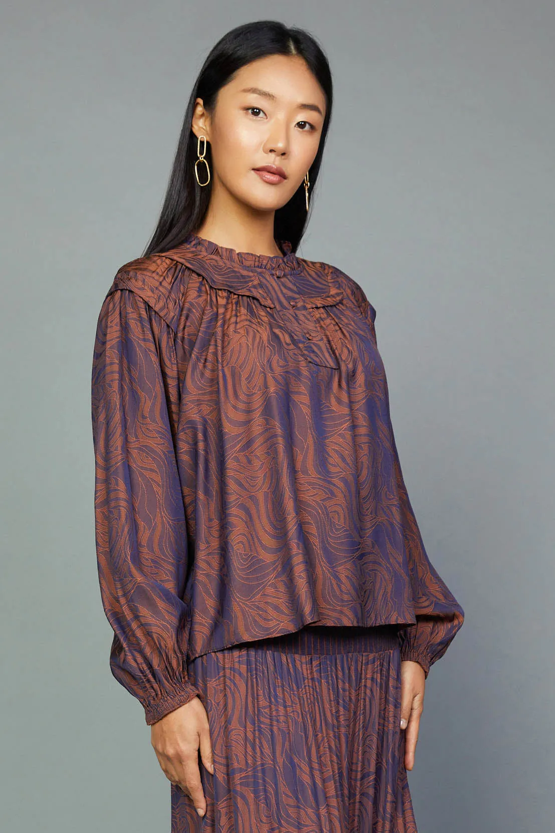 Swirl Motif Blouse sold by Current Air