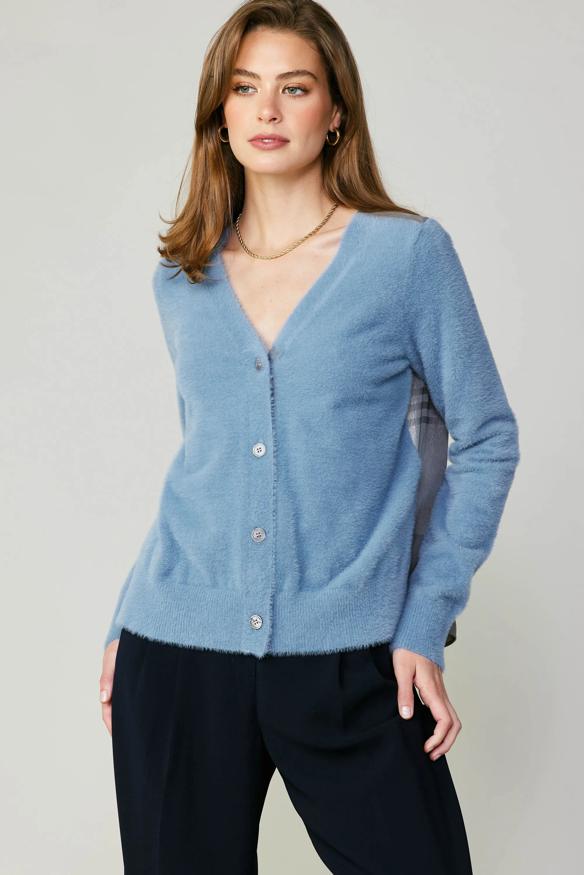 Metallic Contrast Cardigan sold by Current Air product image thumbnail 2