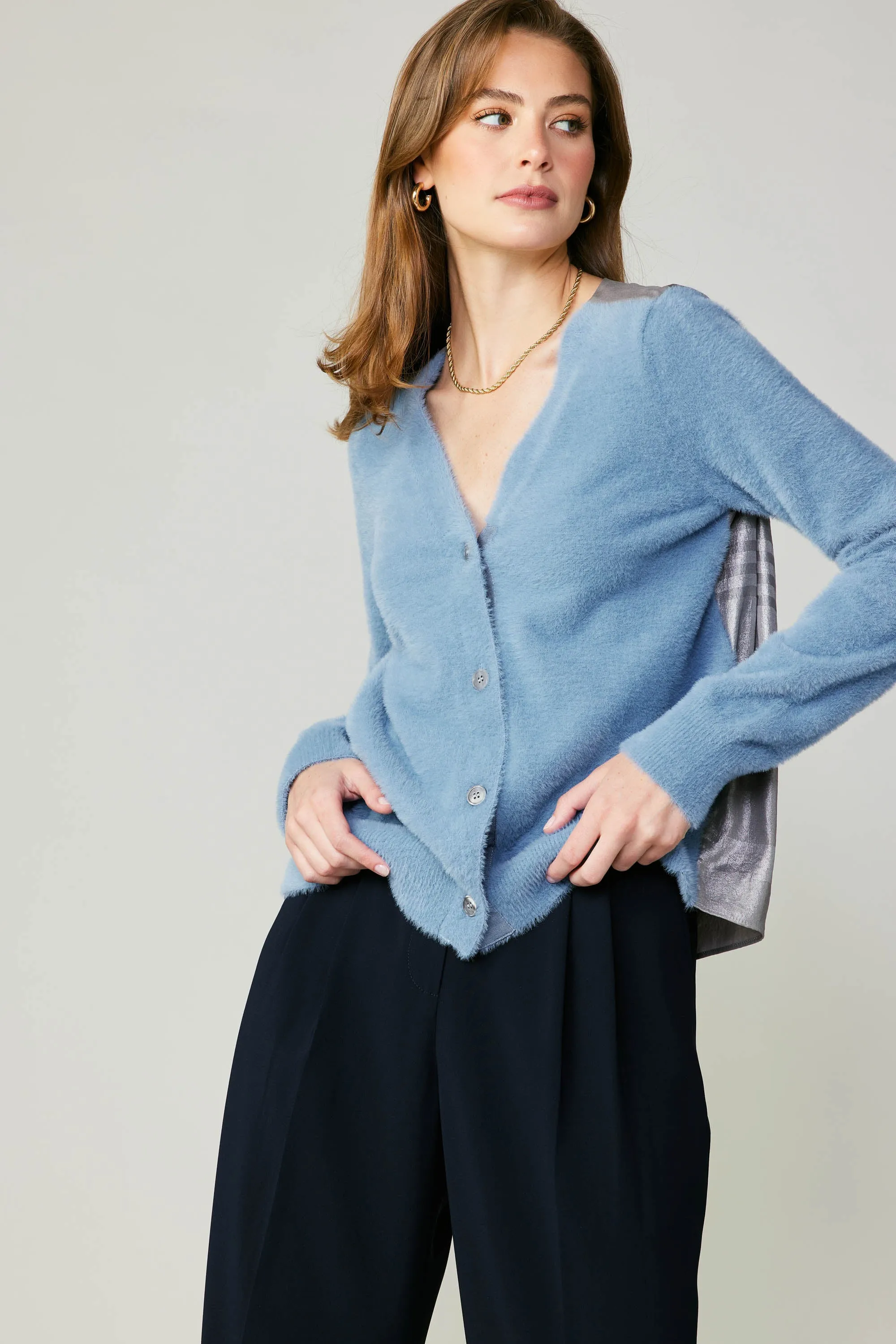 Metallic Contrast Cardigan sold by Current Air product image thumbnail 5