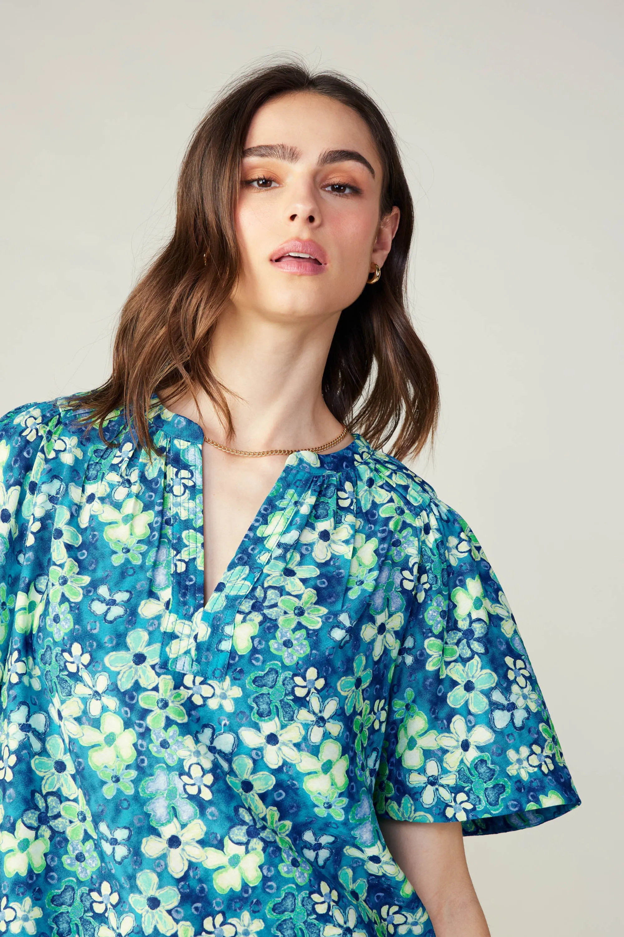 Watercolor Floral Top sold by Current Air product image thumbnail 3