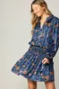Ruffled Cuff Floral Mini Dress sold by Current Air
