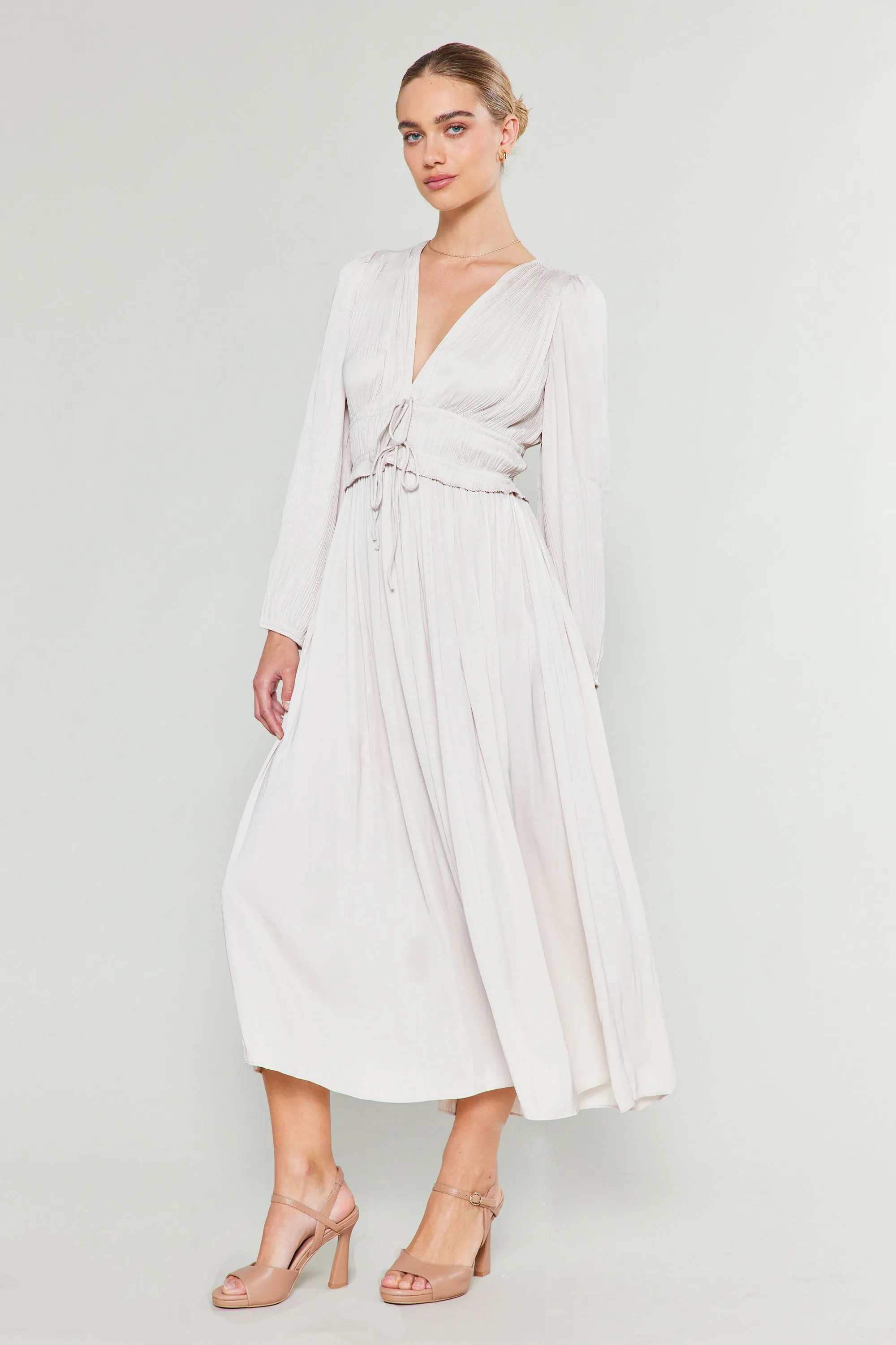 Sidonie Pleated Maxi Dress sold by Current Air