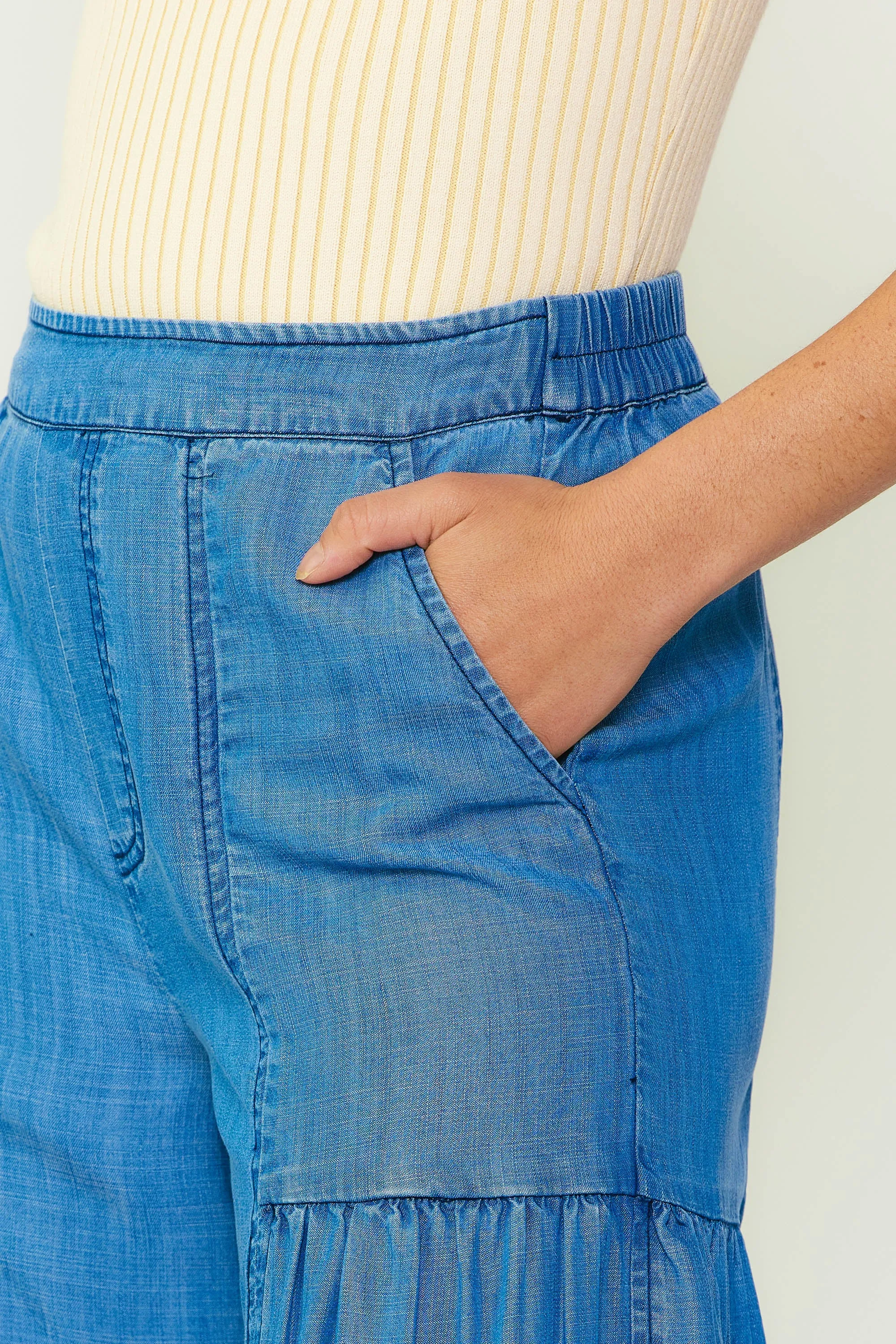 Wide Leg Tiered Pants sold by Current Air product image thumbnail 3