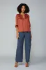 Smocked Split Neck Blouse sold by Current Air
