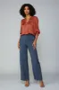 Smocked Split Neck Blouse sold by Current Air