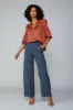 Smocked Split Neck Blouse sold by Current Air
