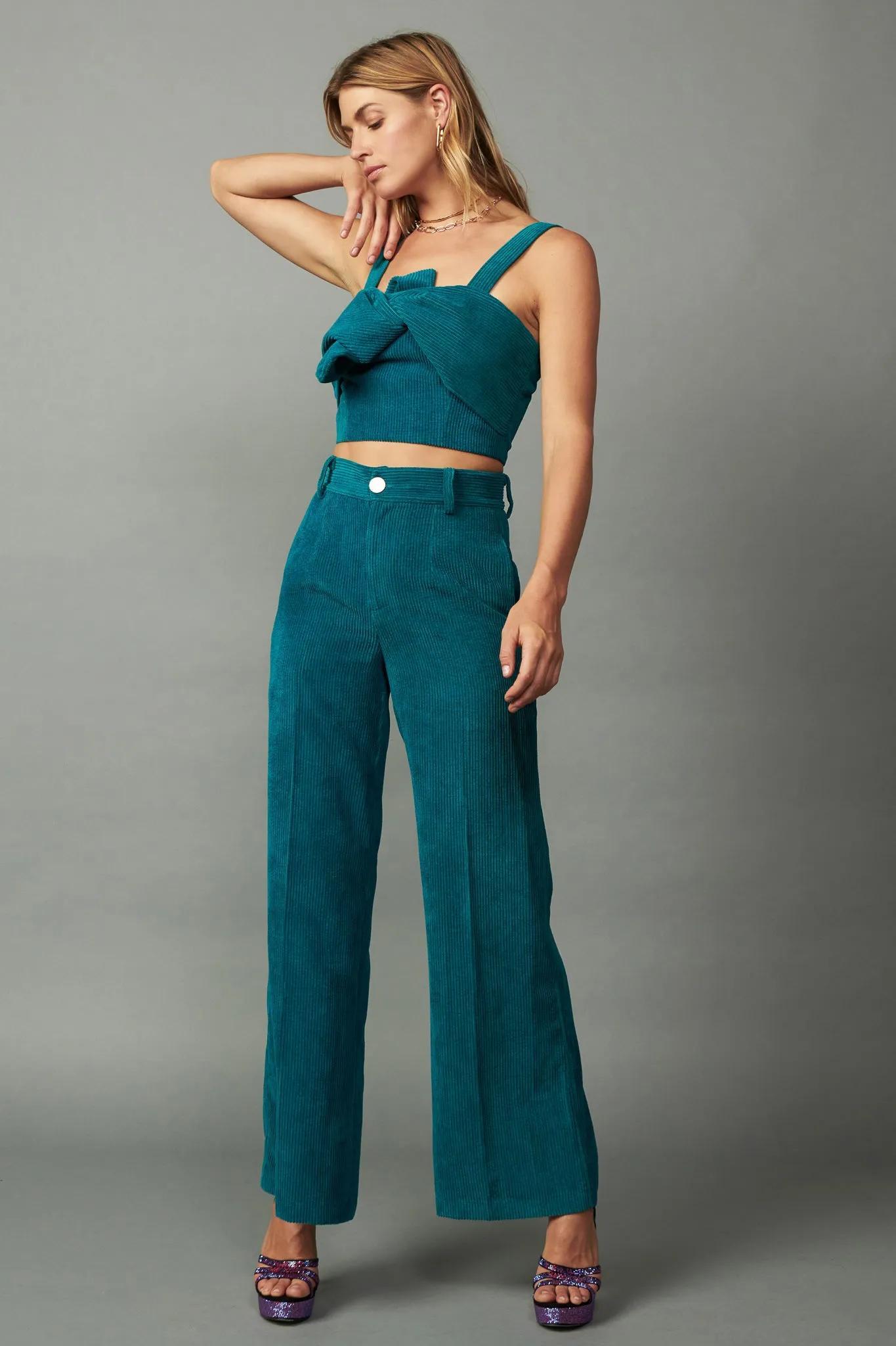 Corduroy Wide Leg Pants sold by Current Air product image thumbnail 3