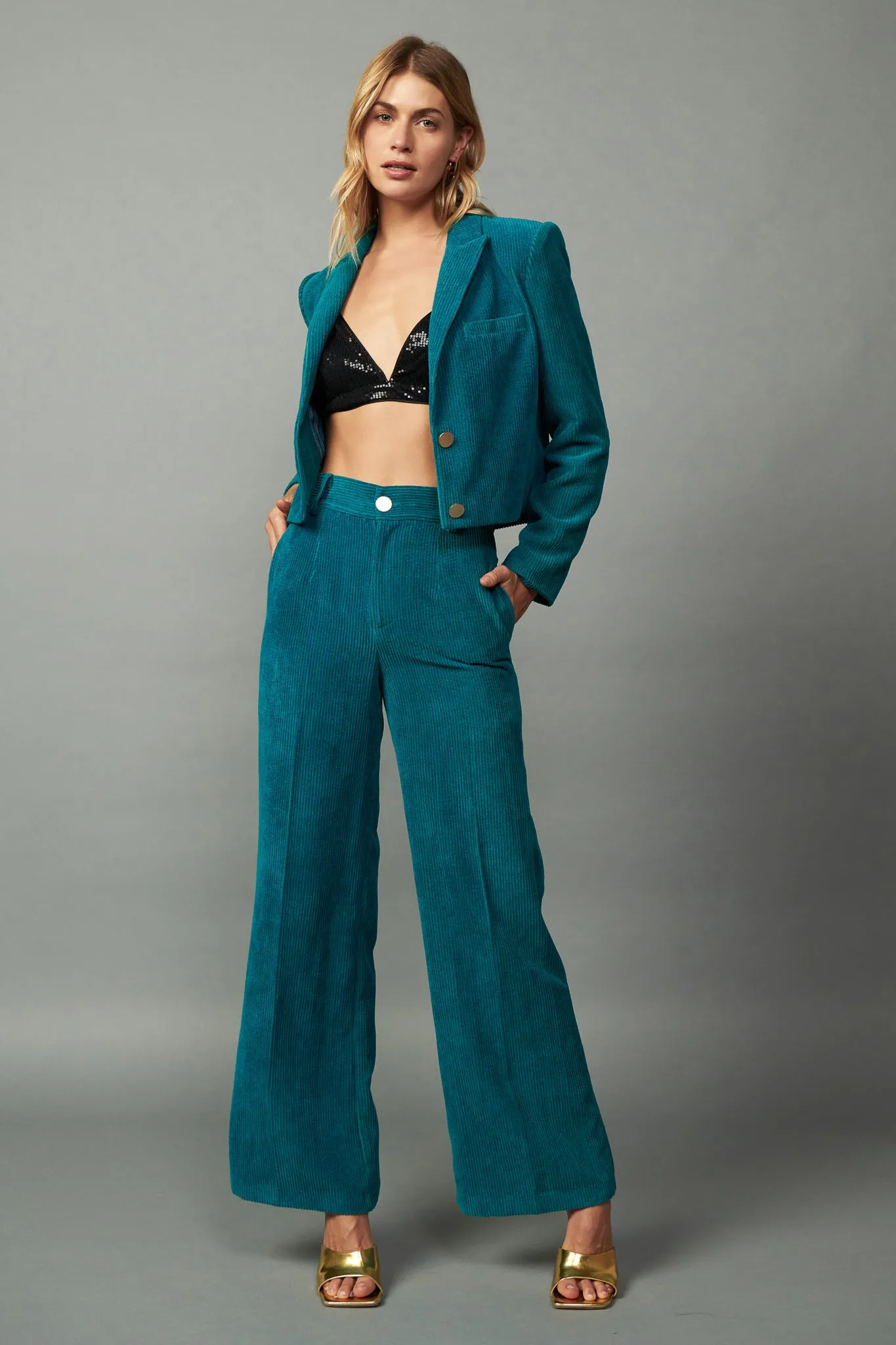 Corduroy Wide Leg Pants sold by Current Air product image thumbnail 2