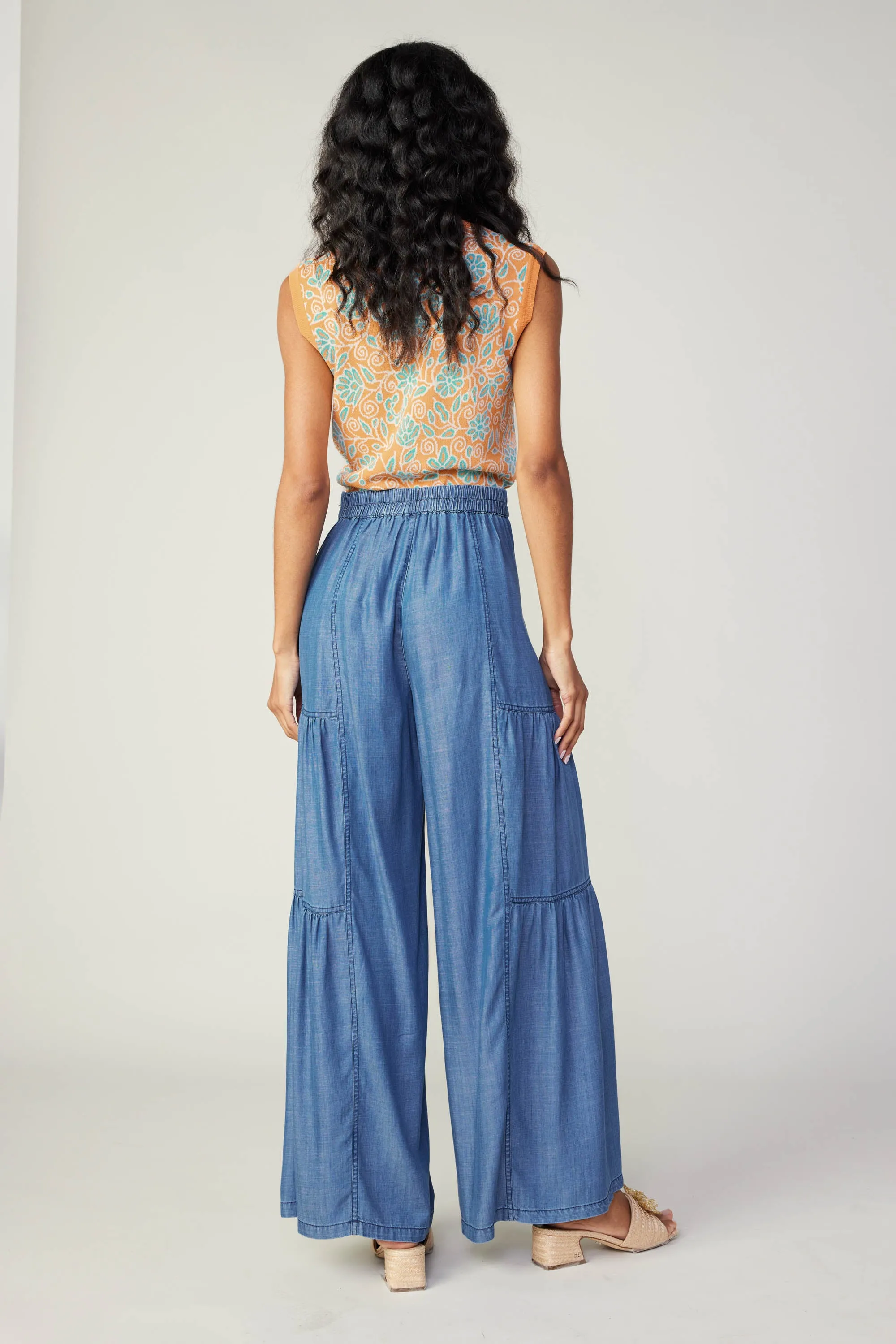 Tiered Wide Leg Pants sold by Current Air product image thumbnail 5