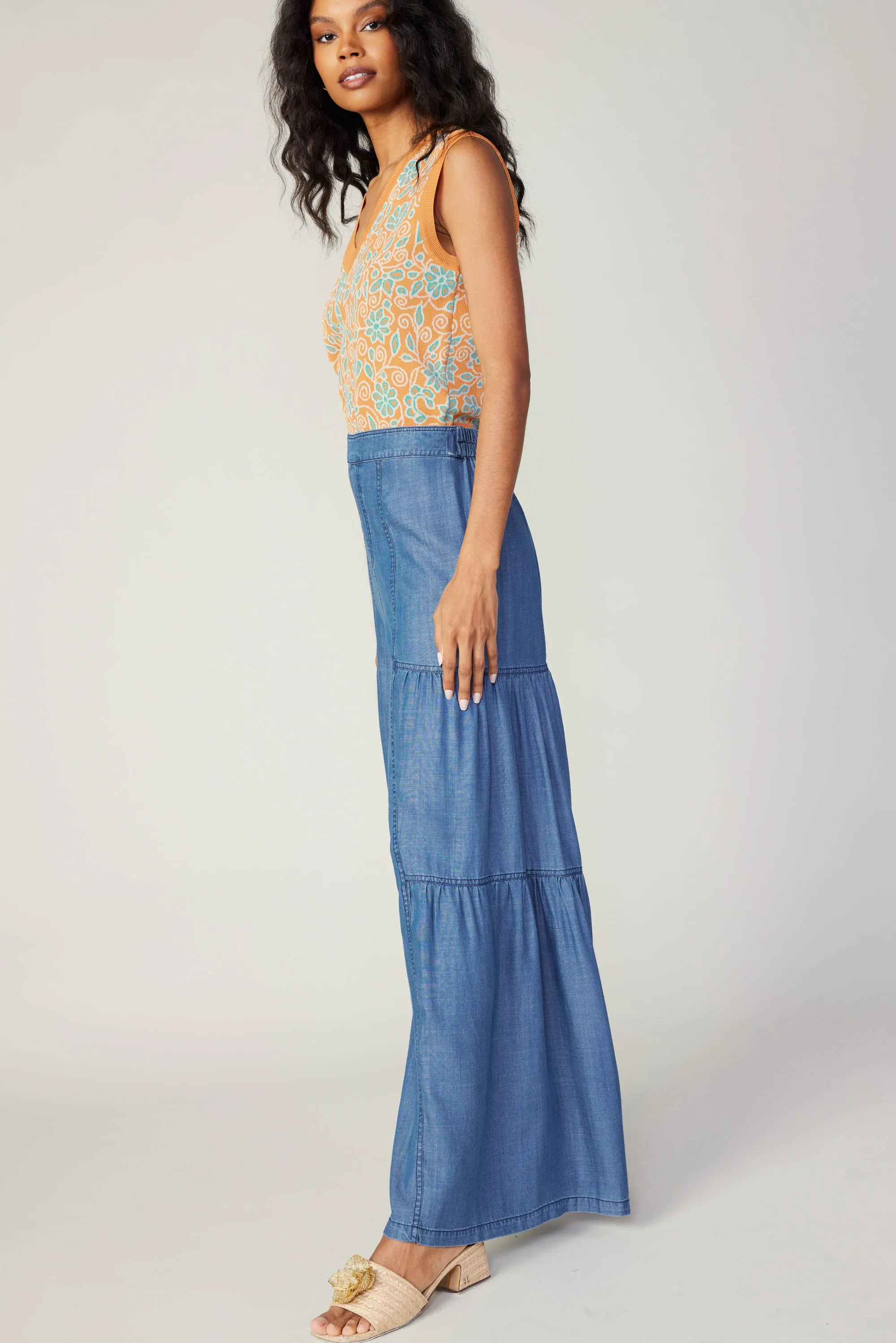 Tiered Wide Leg Pants sold by Current Air product image thumbnail 4