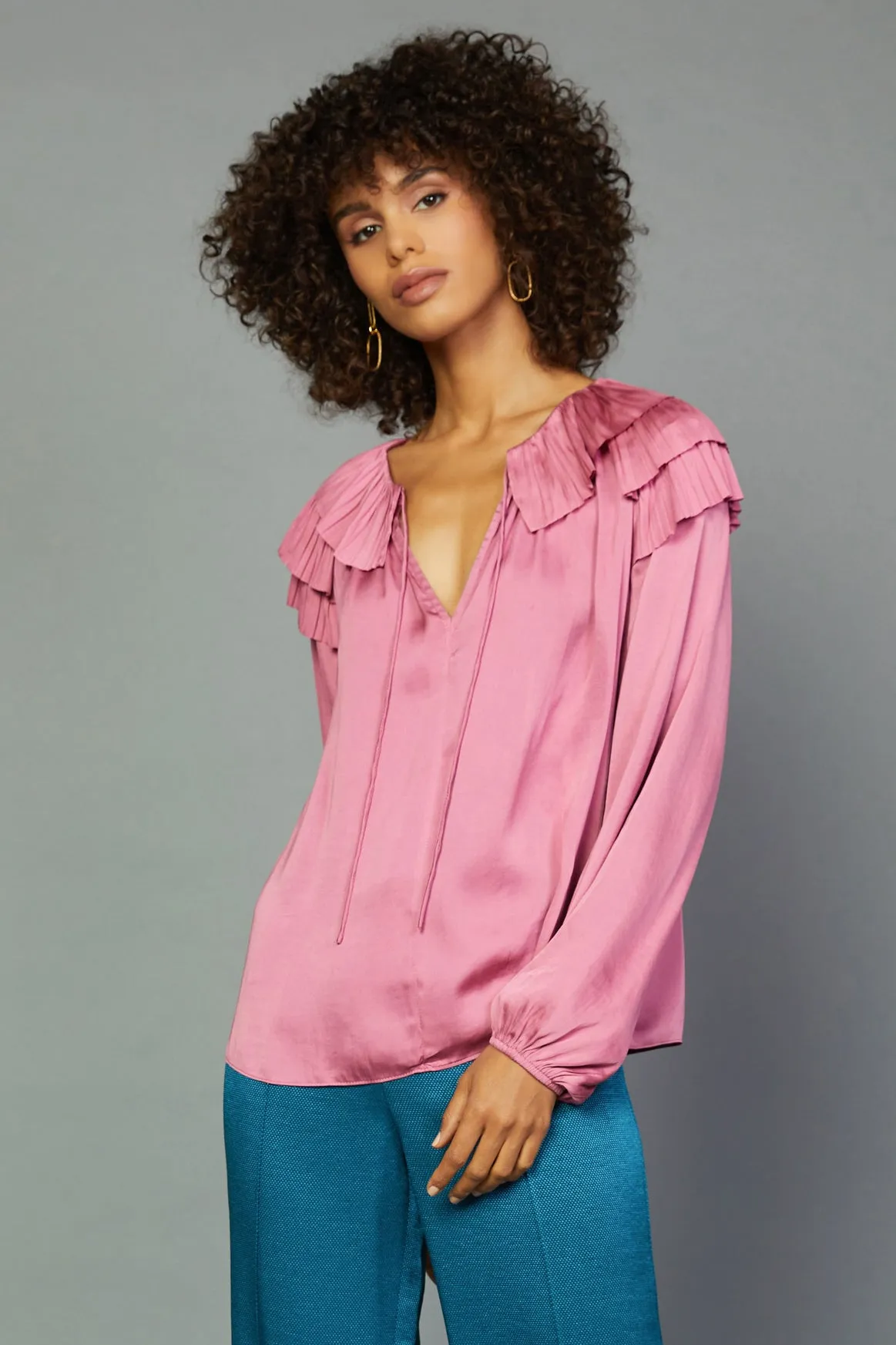 Pleated Tiered Blouse sold by Current Air