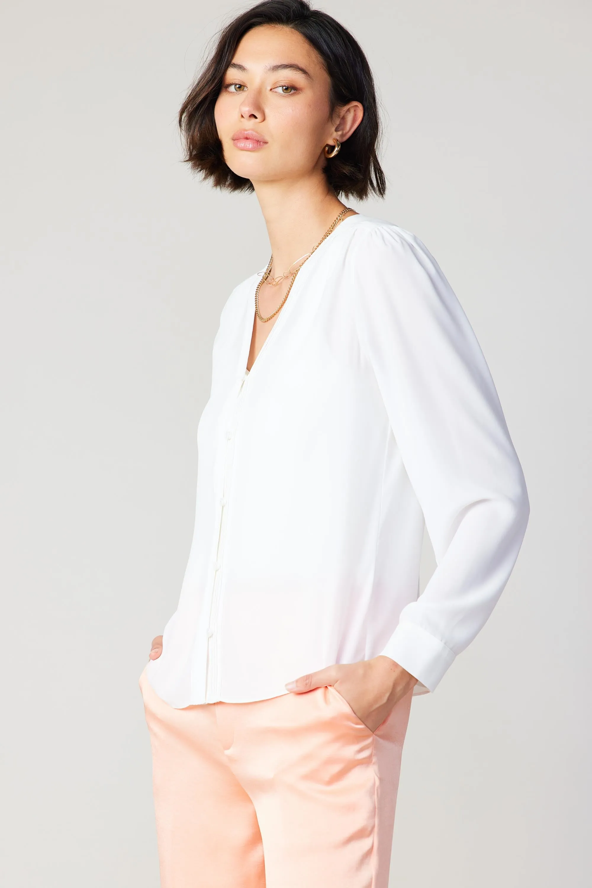 Pleat Detail Buttondown Shirt sold by Current Air product image thumbnail 3