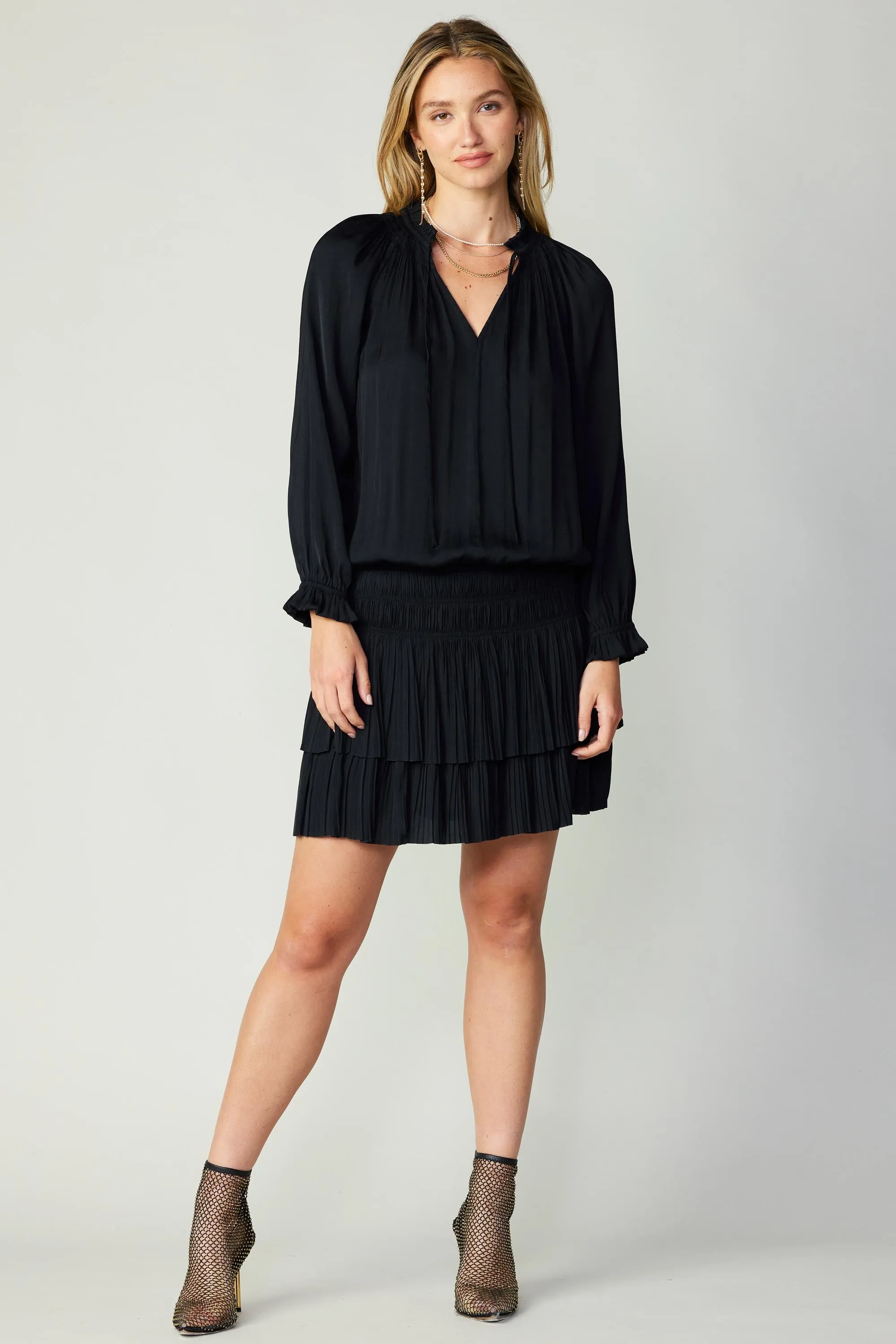 Laurel Pleated Mini Dress sold by Current Air