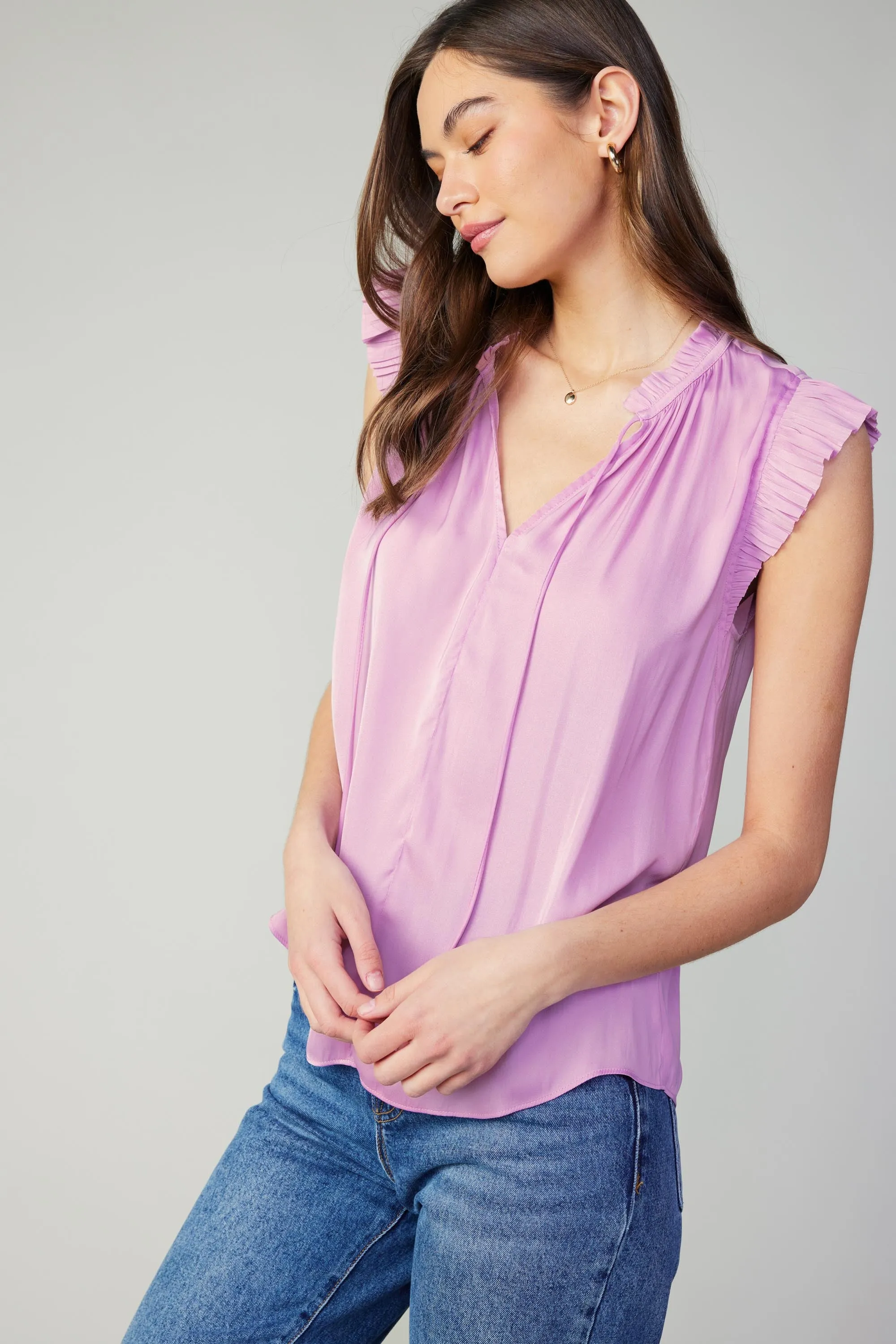 Margot Pleated Sleeve Blouse sold by Current Air product image thumbnail 2