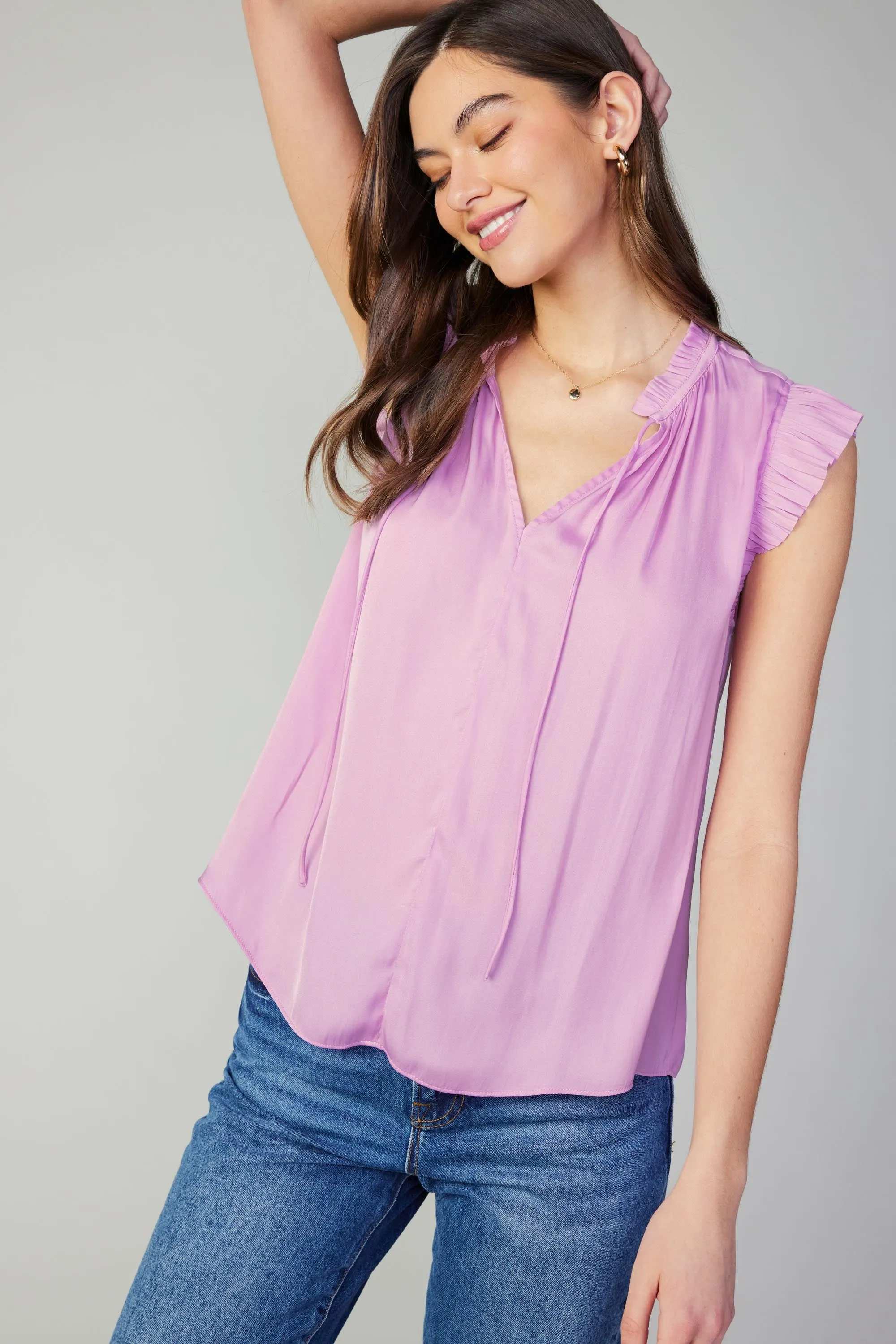 Margot Pleated Sleeve Blouse sold by Current Air product image thumbnail 3