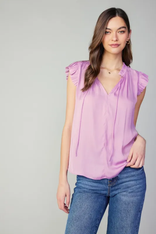 Margot Pleated Sleeve Blouse sold by Current Air