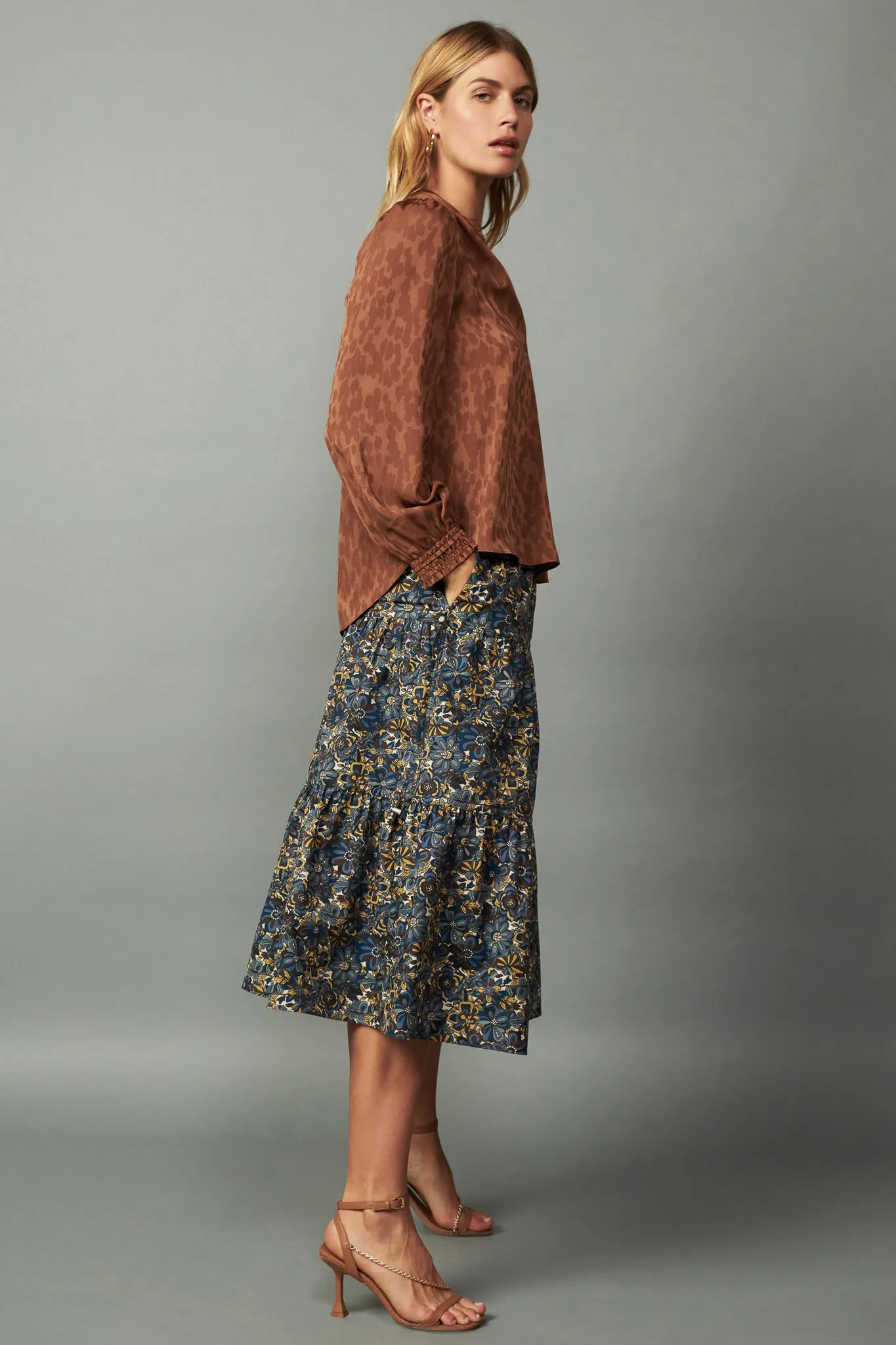 Autumn Split Neck Blouse sold by Current Air product image thumbnail 3