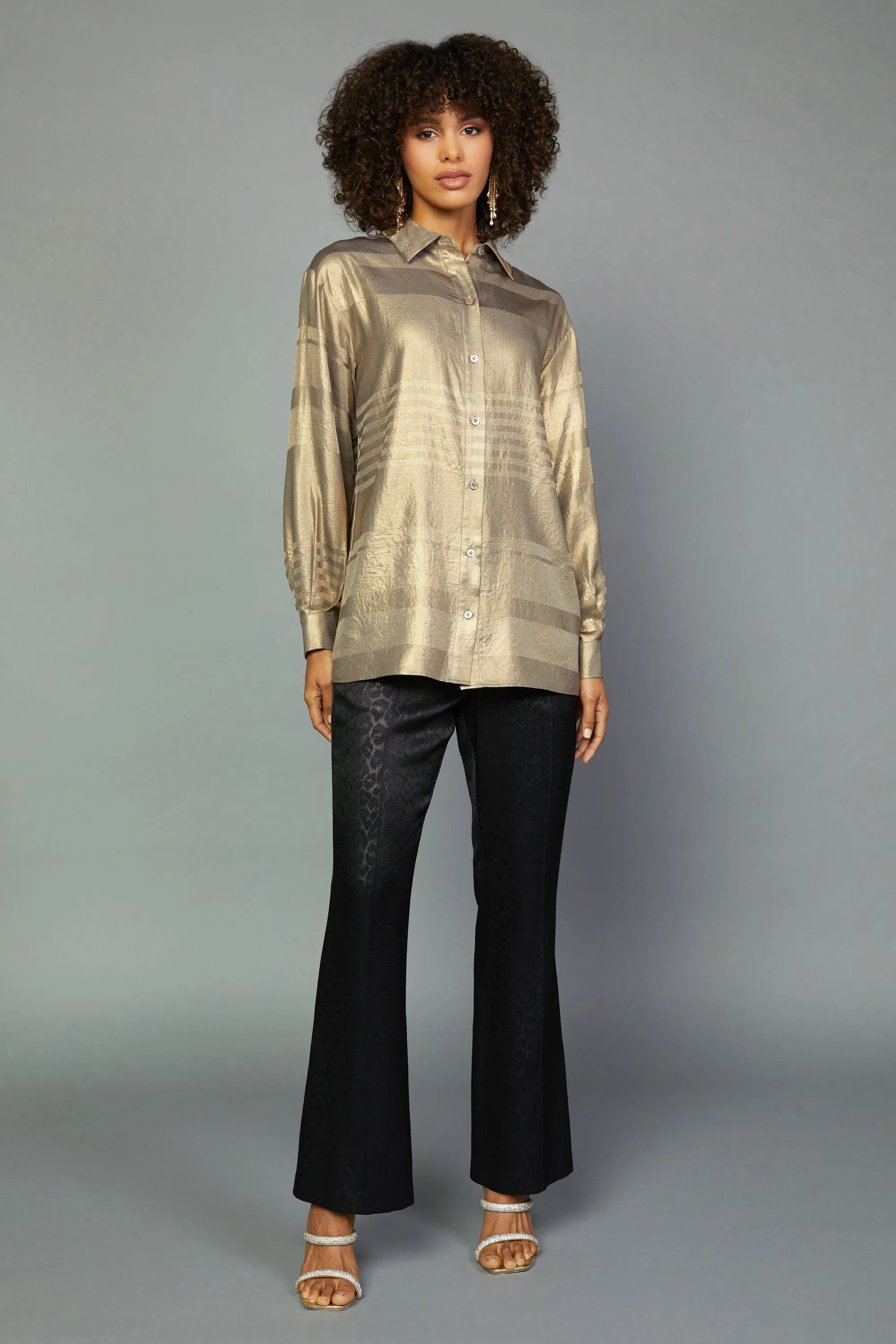 Metallic Button Down Top sold by Current Air product image thumbnail 4