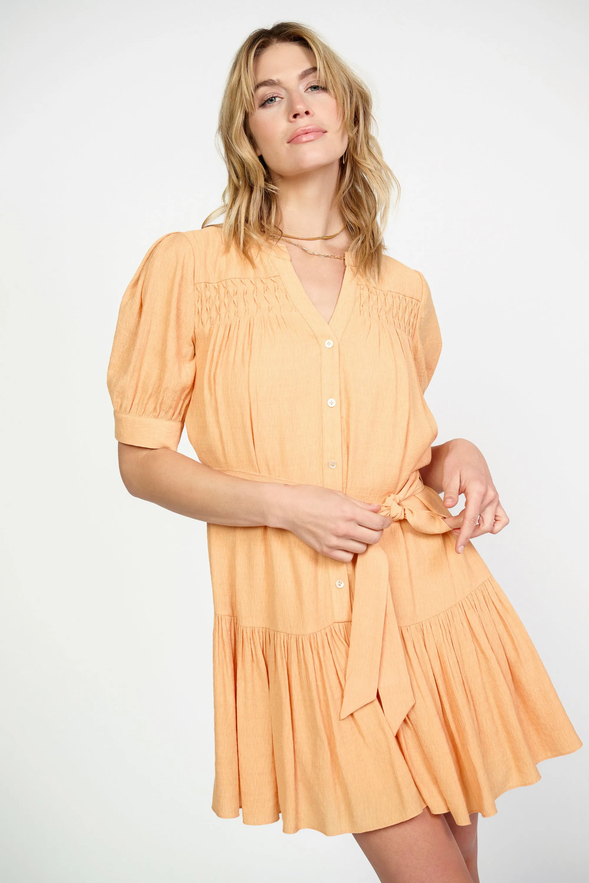 Yoke Detail Shirt Dress sold by Current Air