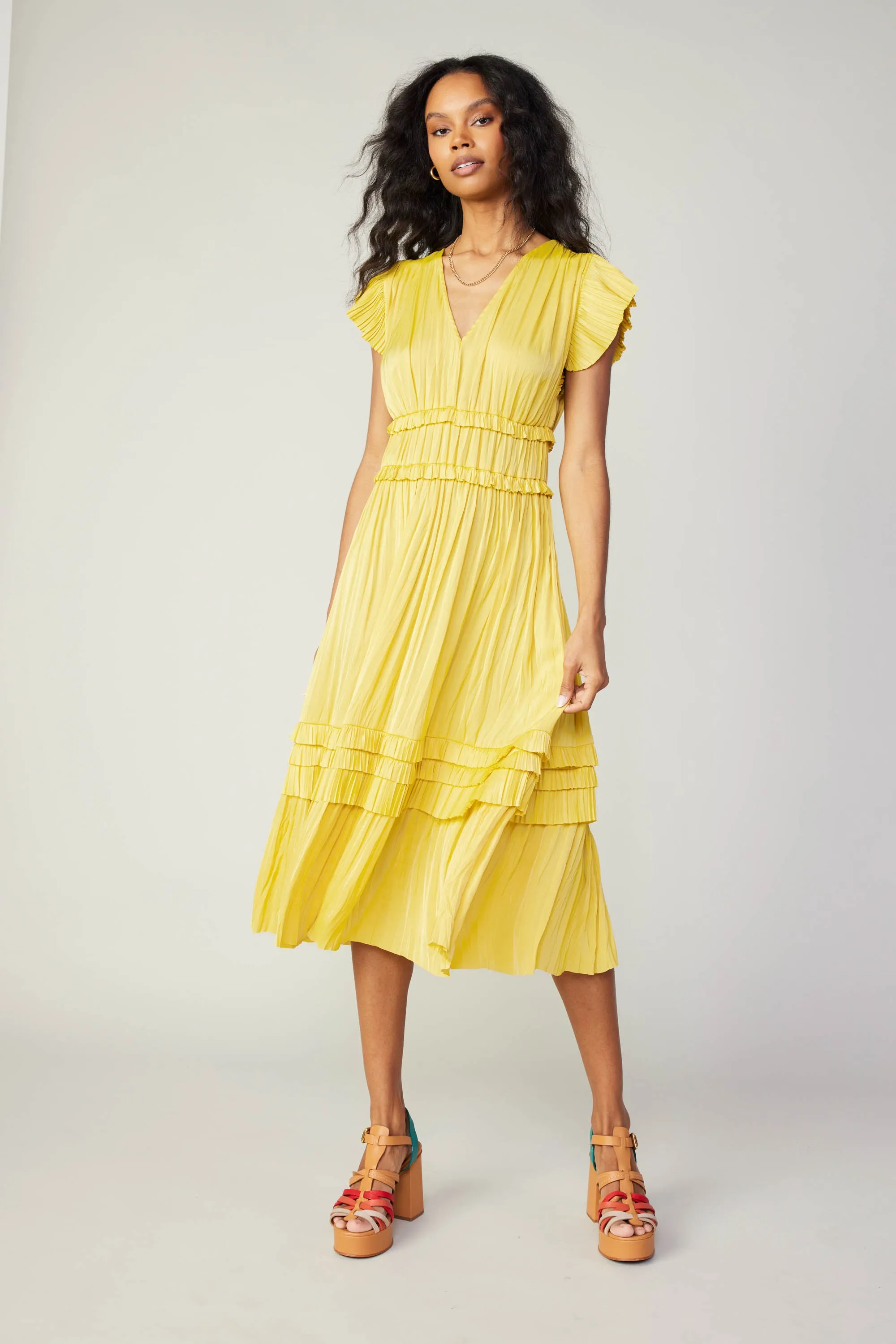 Sereia Pleated Midi Dress sold by Current Air product image thumbnail 4