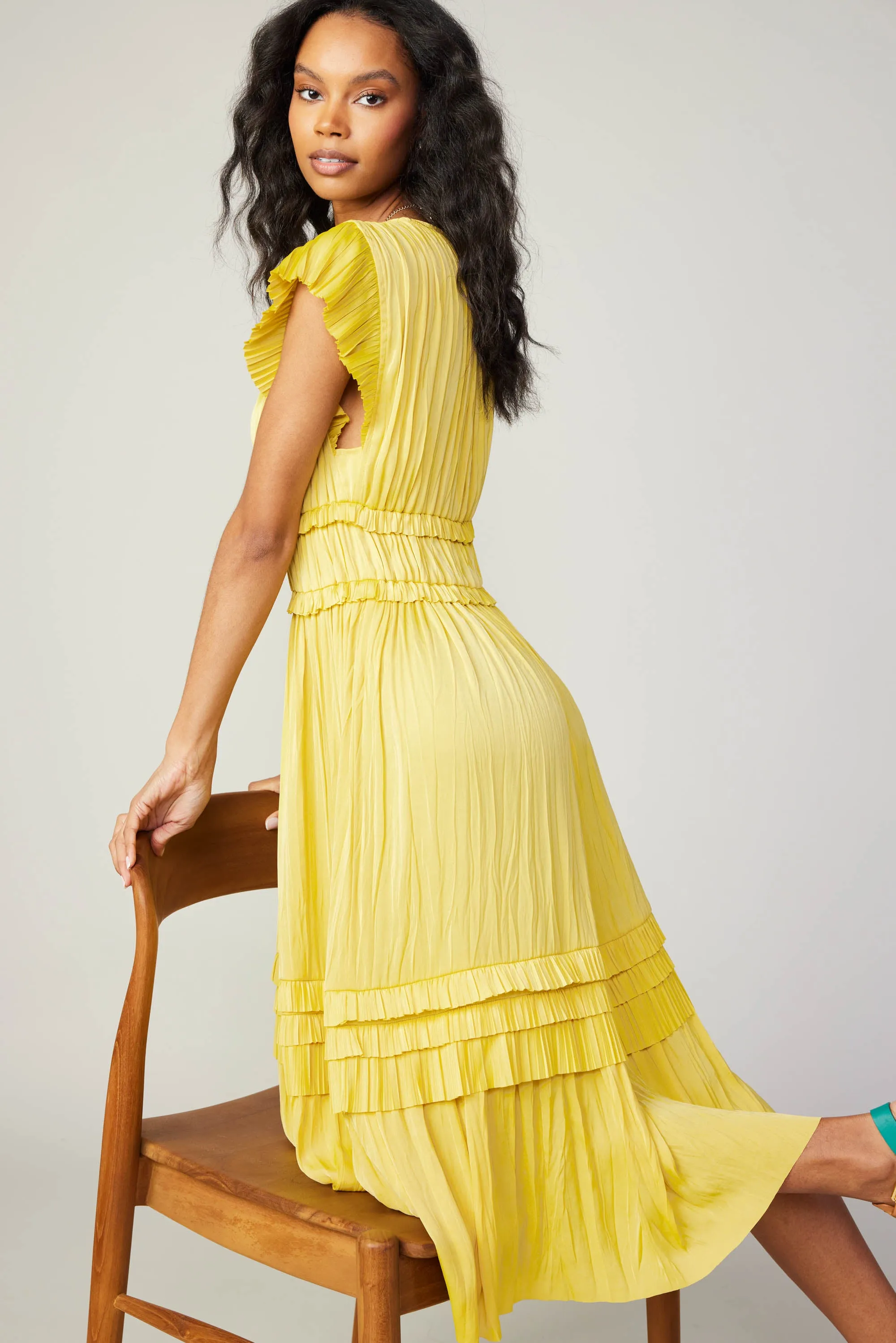 Sereia Pleated Midi Dress sold by Current Air product image thumbnail 3
