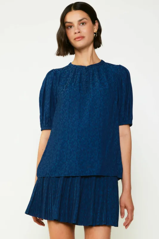 Roundneck Placket Blouse sold by Current Air