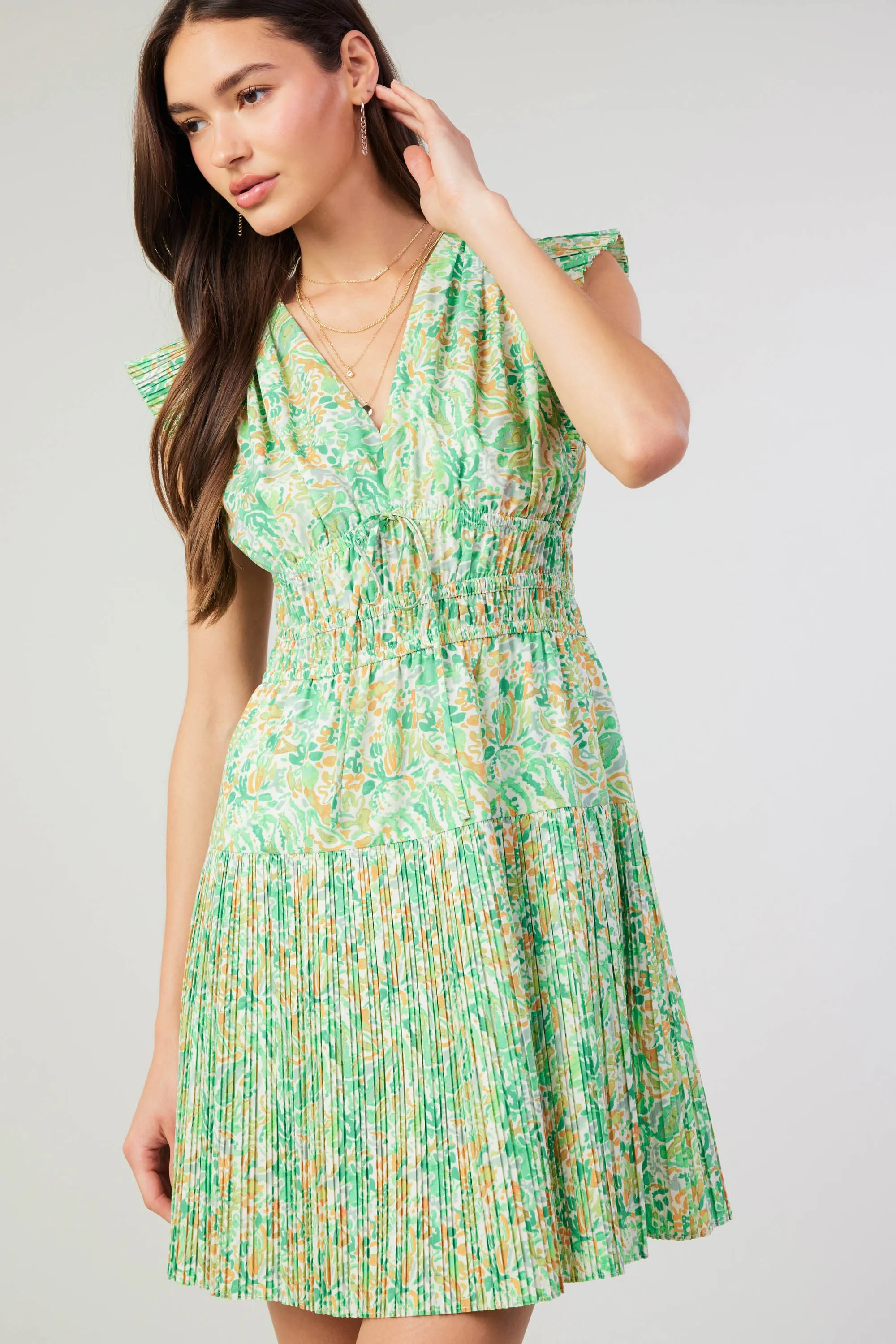 Briene Pleated Mini Dress sold by Current Air product image thumbnail 5