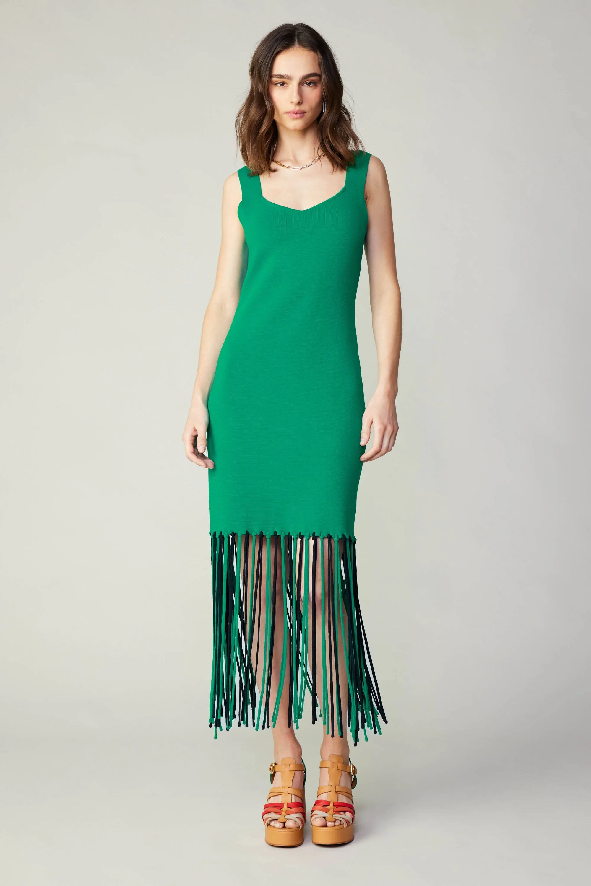 Knit Fringe Hem Dress sold by Current Air product image thumbnail 2