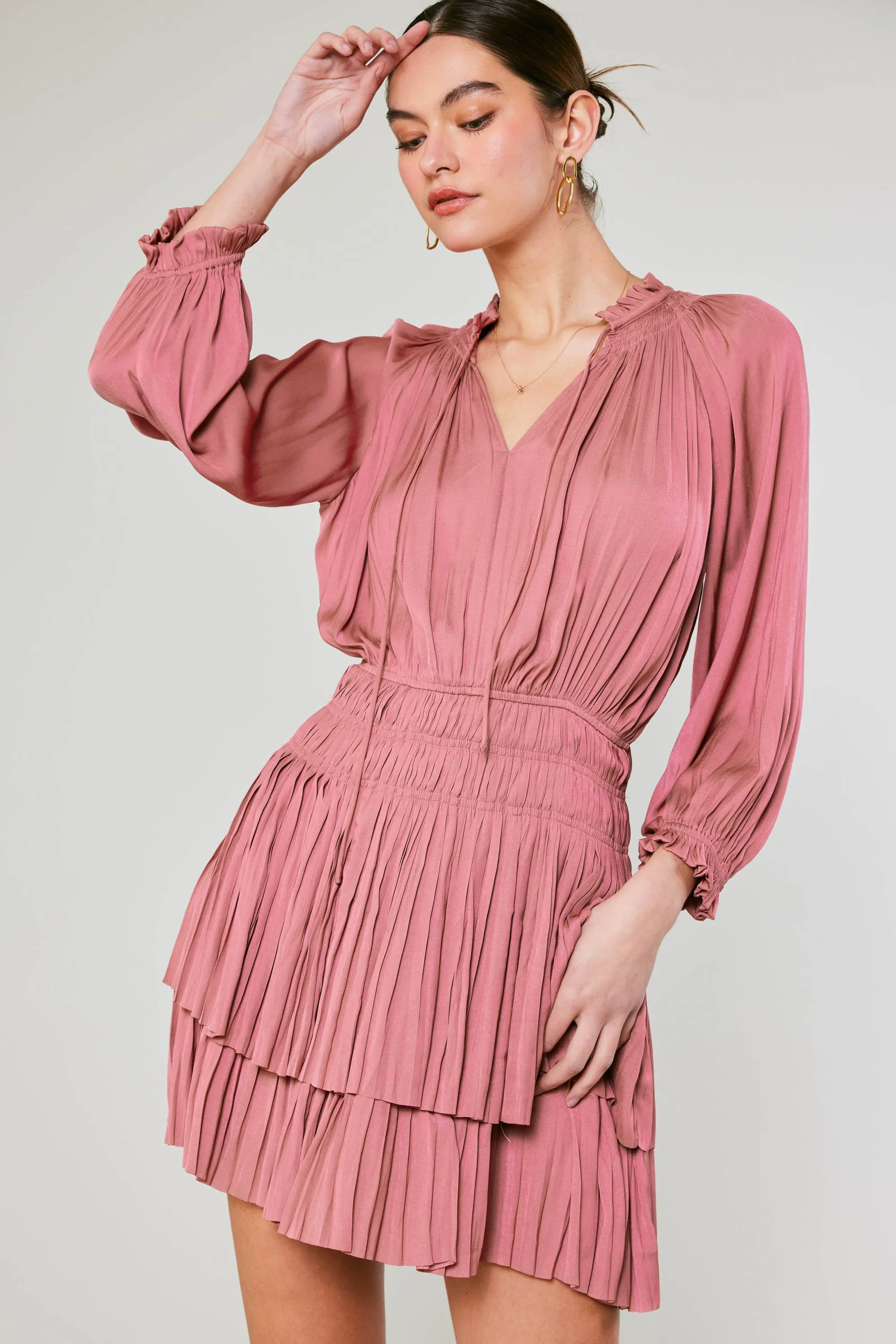 Aurelie Pleated Mini Dress sold by Current Air product image thumbnail 4