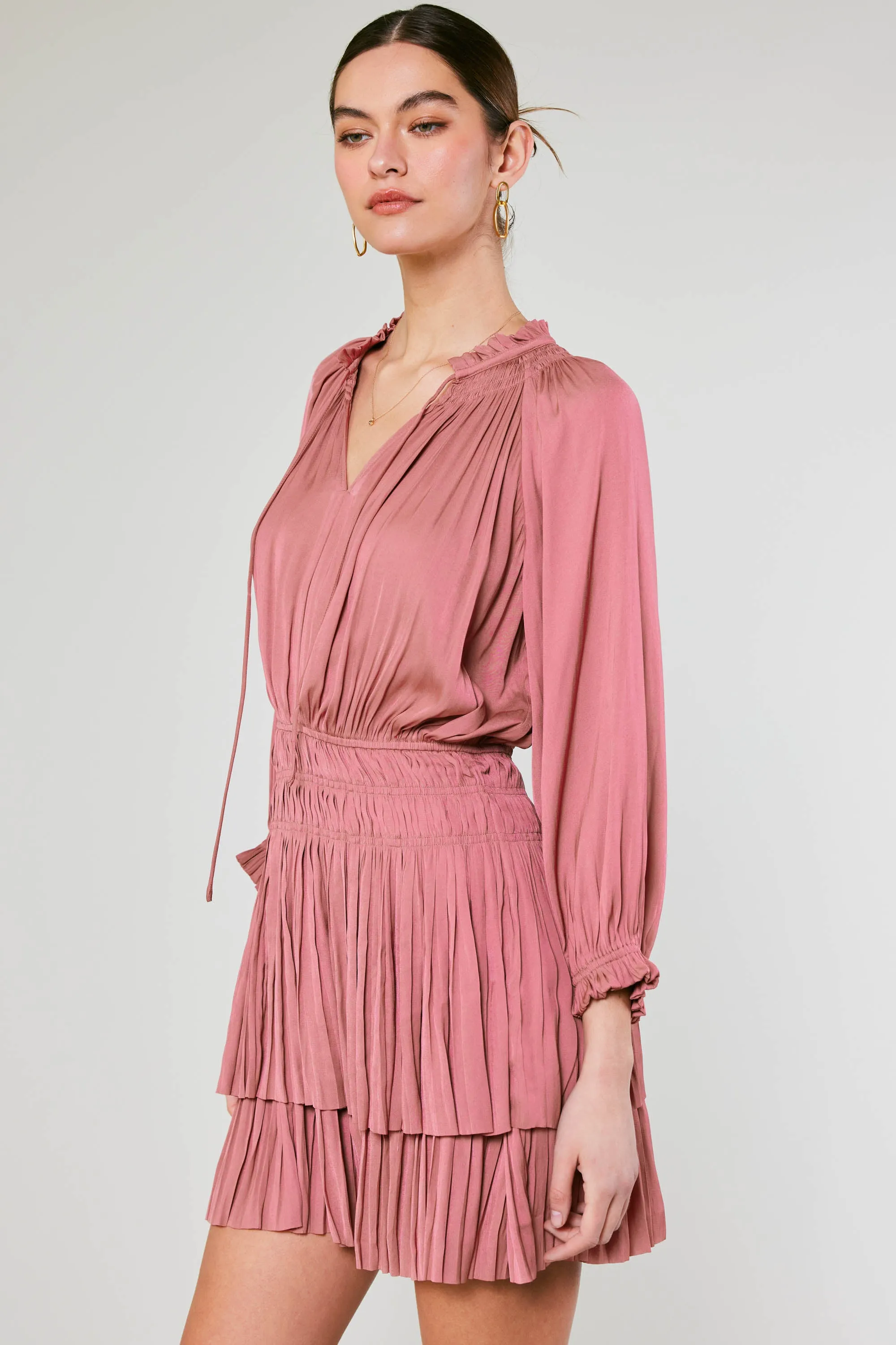 Aurelie Pleated Mini Dress sold by Current Air product image thumbnail 3