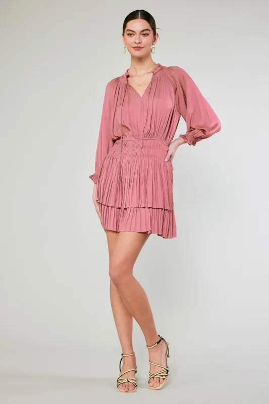 Aurelie Pleated Mini Dress sold by Current Air
